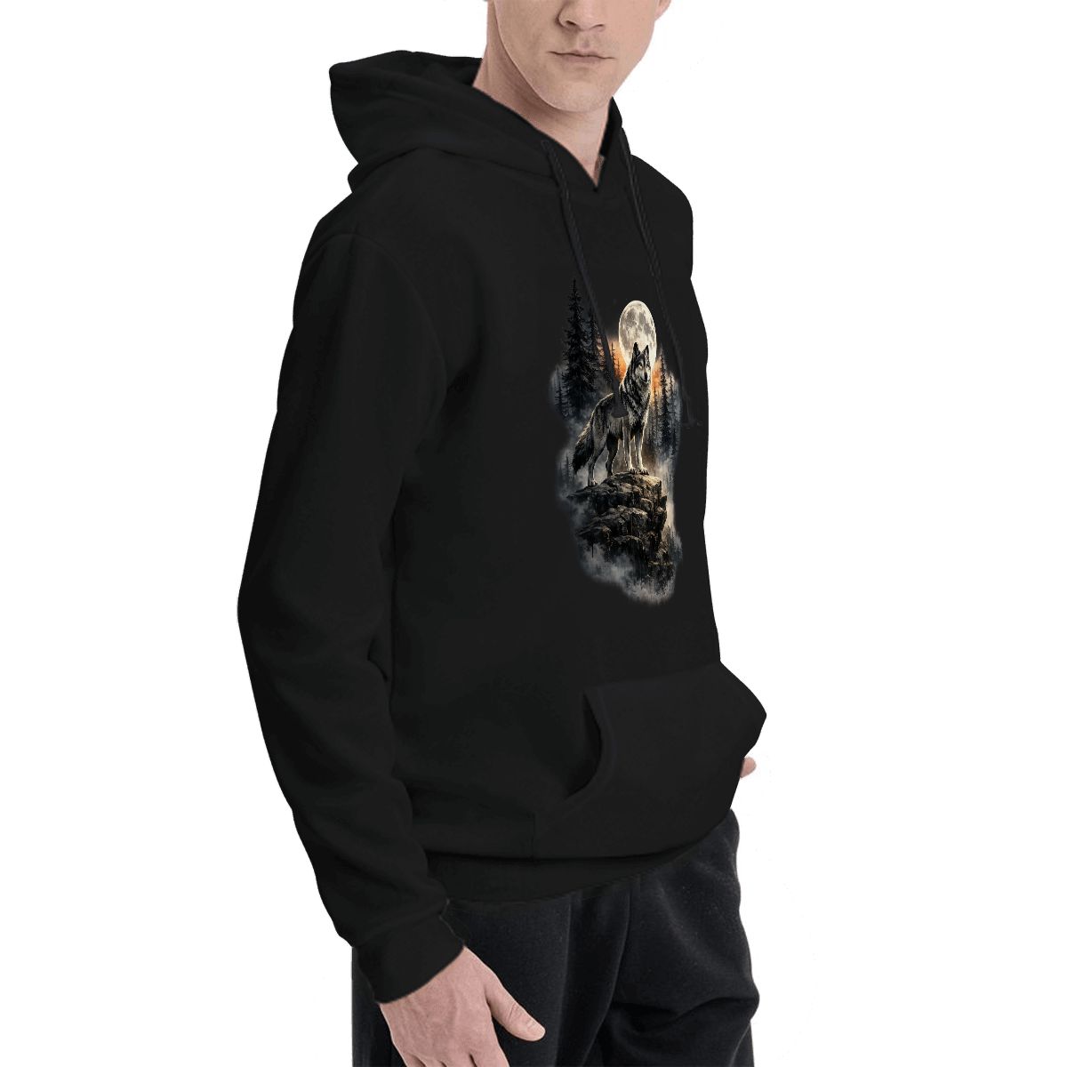 Men's Pullover Hoodie (DoubleSided Design) 10