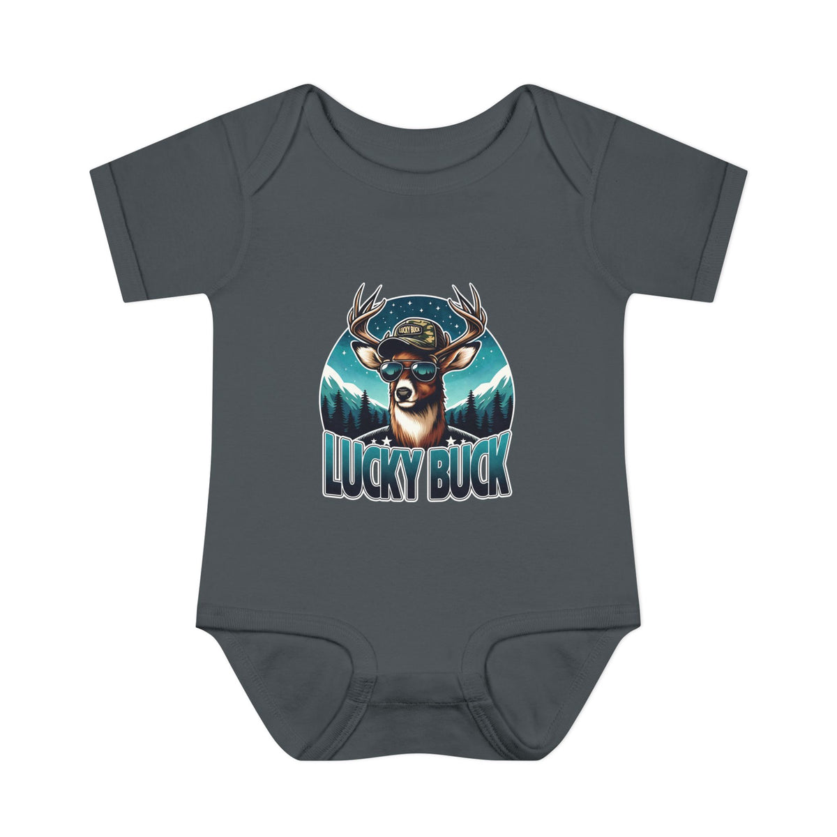 Lucky Buck Baby Bodysuit — Cute Deer Infant One-Piece