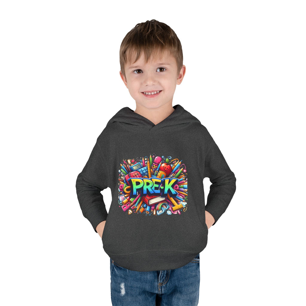 Pre-K Toddler Hoodie — Colorful School Kids Pullover Fleece