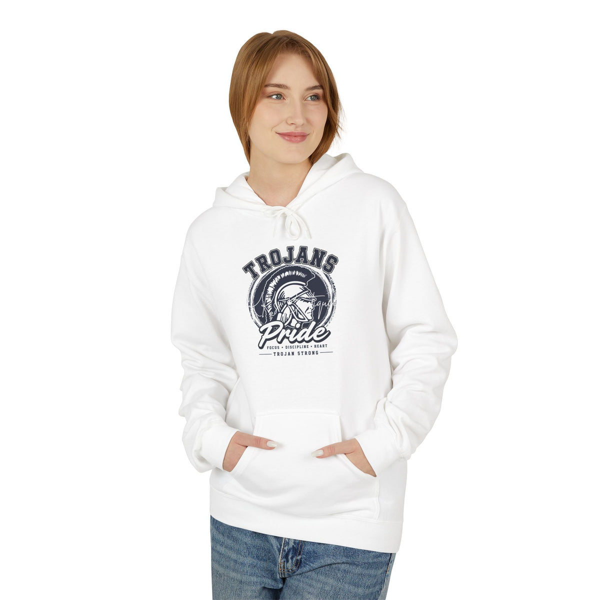T-shirt Hoodie: Trojans Pride Vintage Logo Hoodie — School Spirit Sweatshirt
