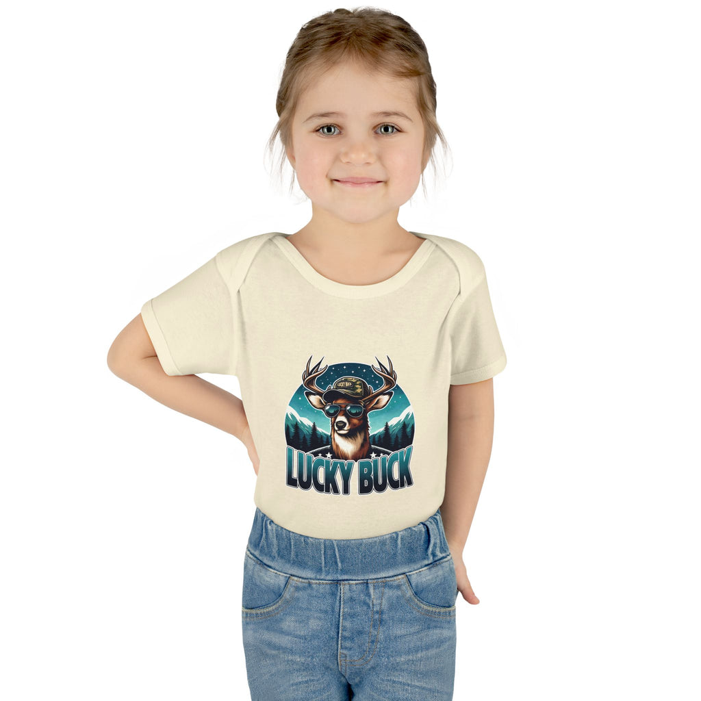 Lucky Buck Baby Bodysuit — Cute Deer Infant One-Piece