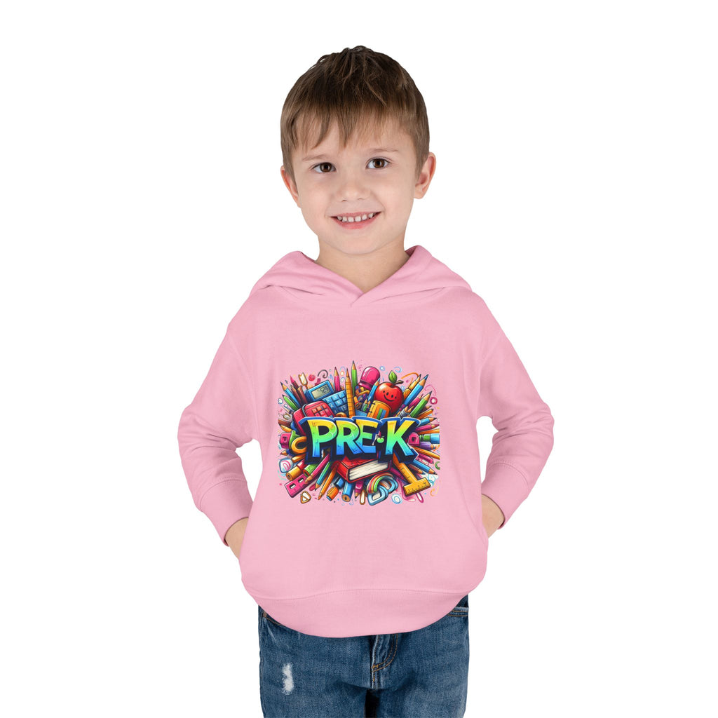 Pre-K Toddler Hoodie — Colorful School Kids Pullover Fleece
