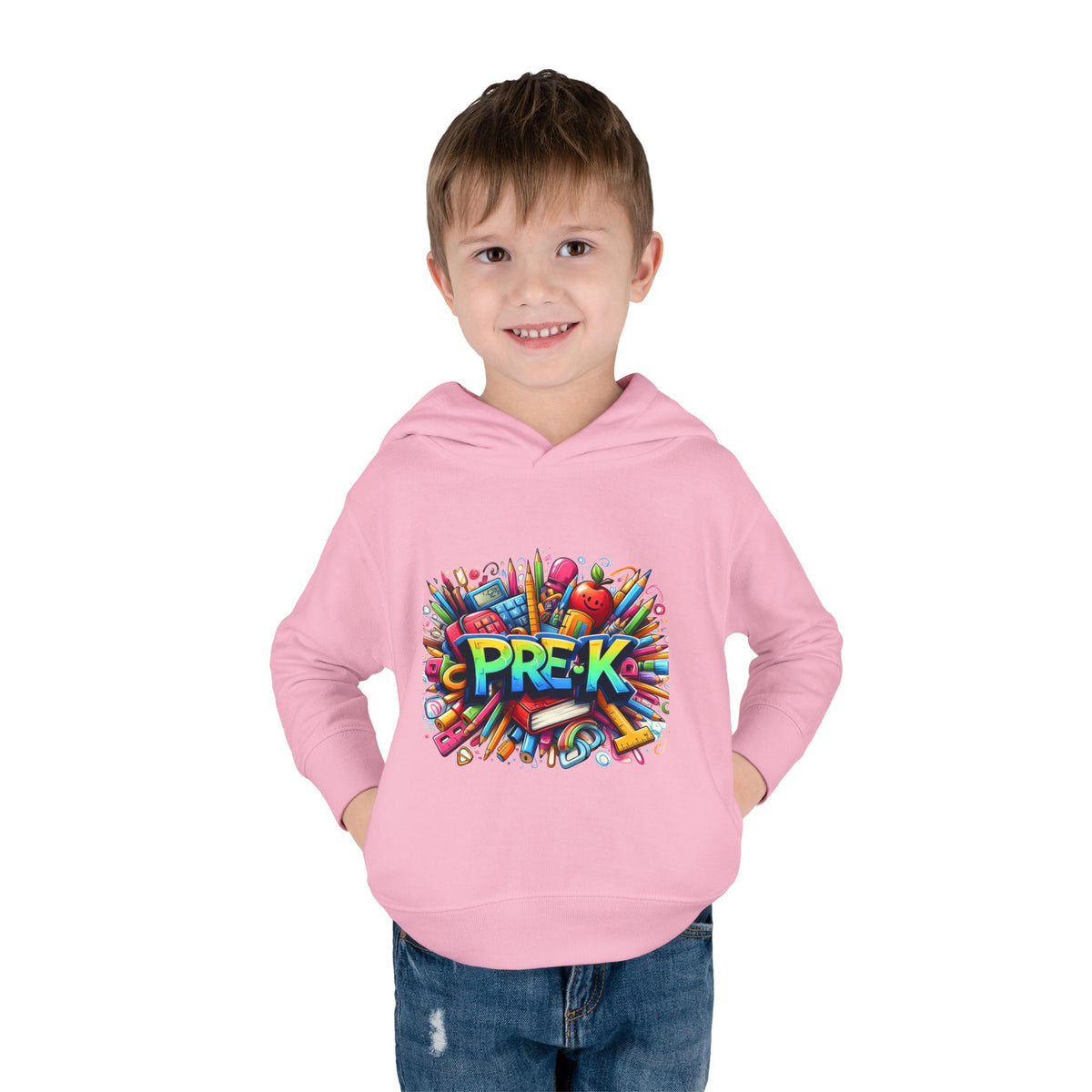 Pre-K Toddler Hoodie — Colorful School Kids Pullover Fleece