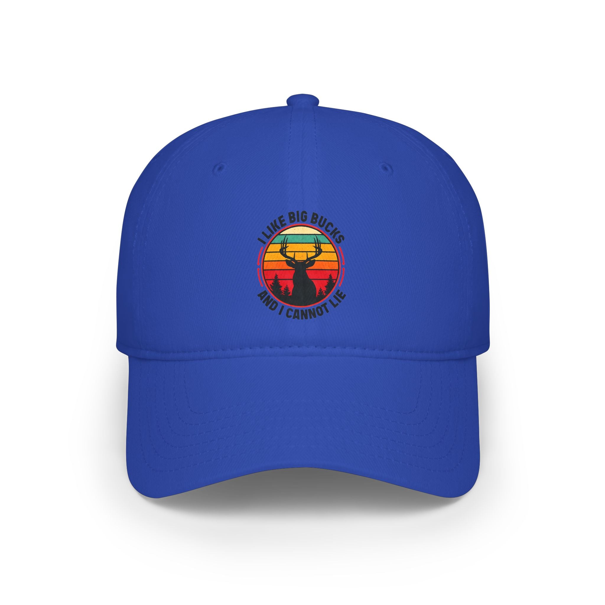 Vintage Sunset Deer Cap - "I Like Big Bucks And I Cannot Lie" Low Profile Baseball Hat