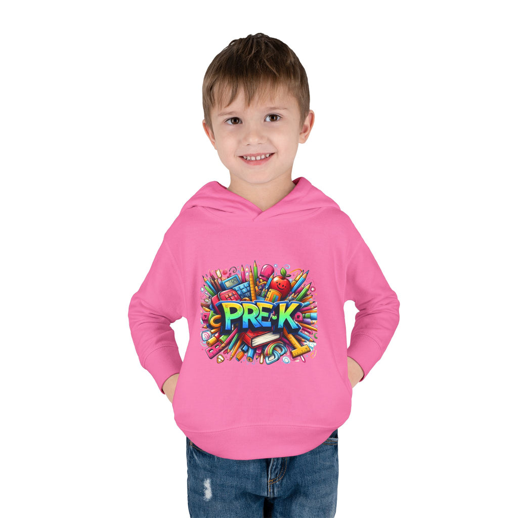 Pre-K Toddler Hoodie — Colorful School Kids Pullover Fleece