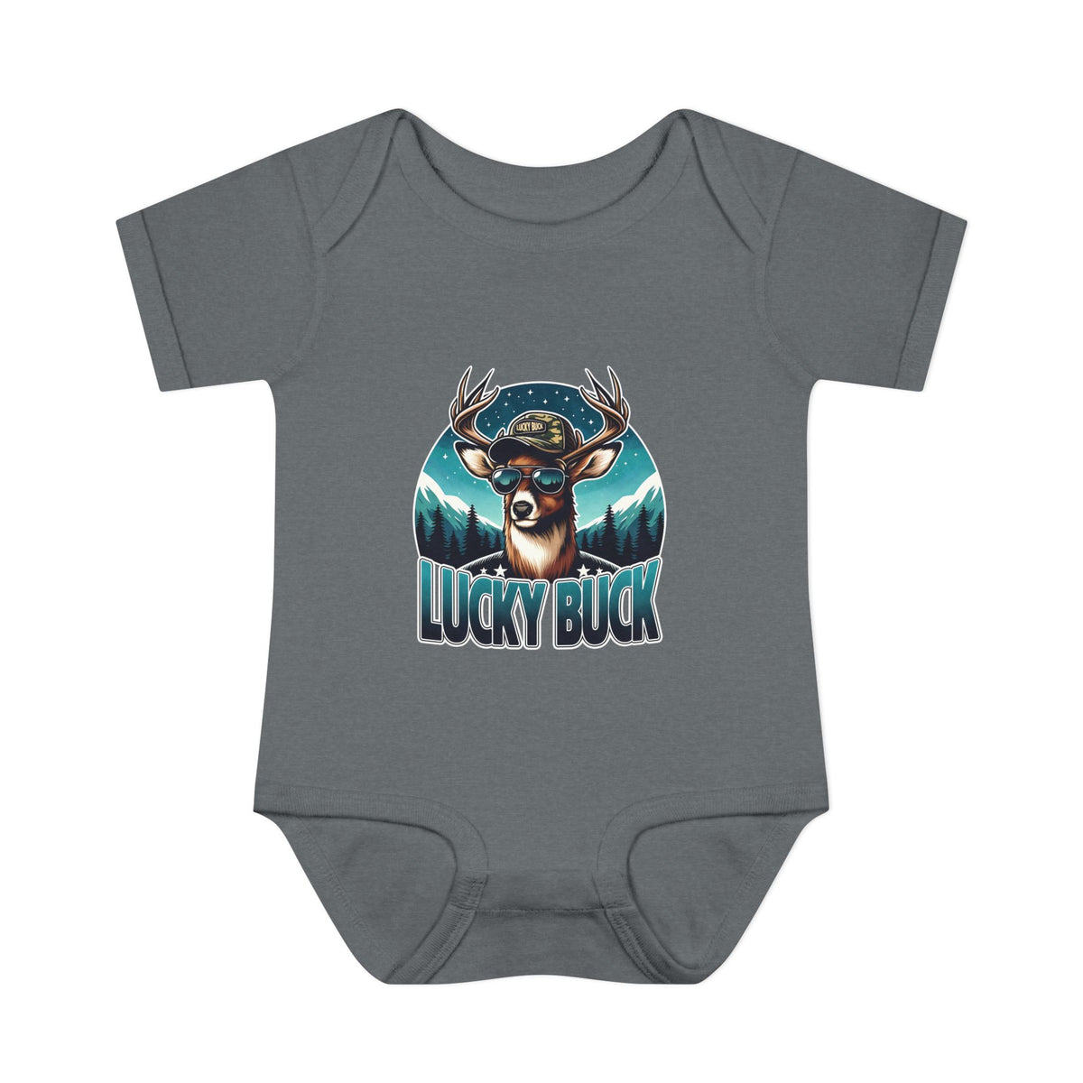 Lucky Buck Baby Bodysuit — Cute Deer Infant One-Piece