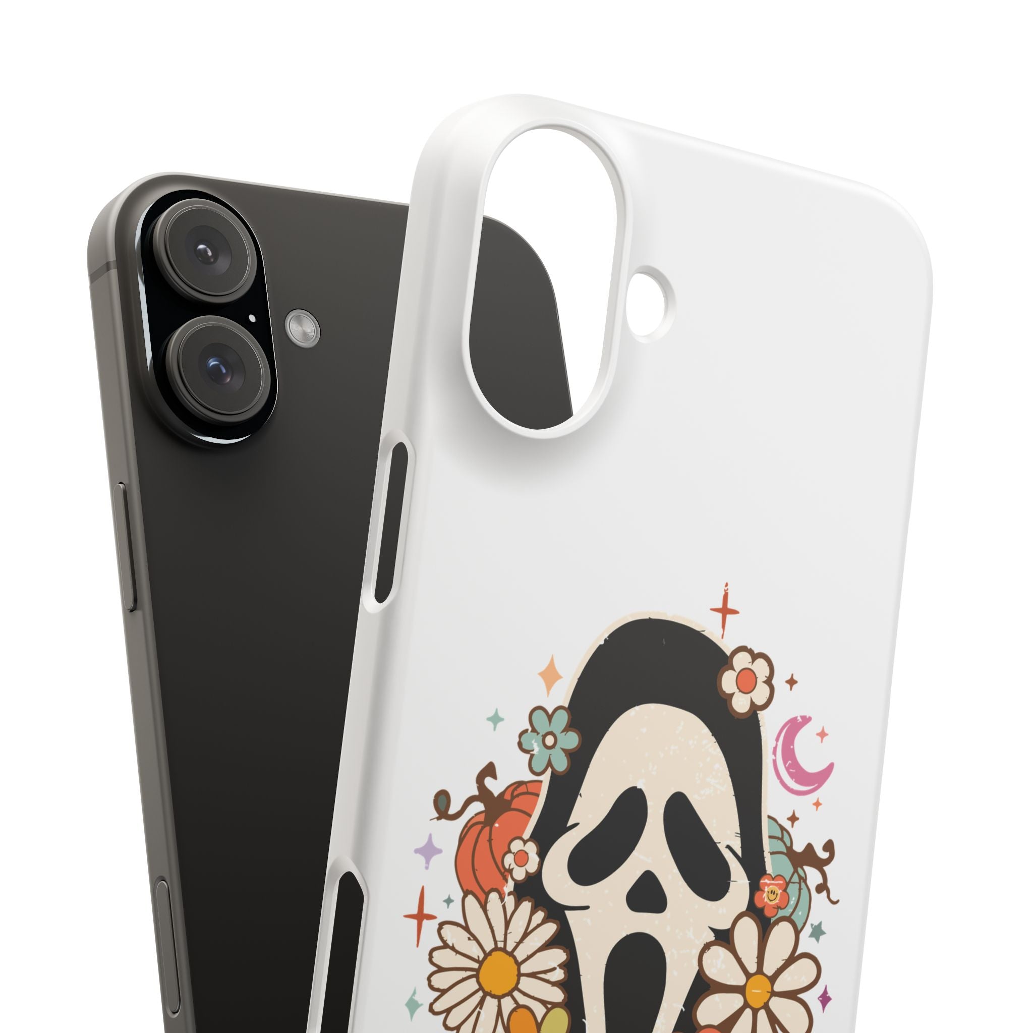Scream Floral Phone Case — Cute Spooky Halloween Snap Case
