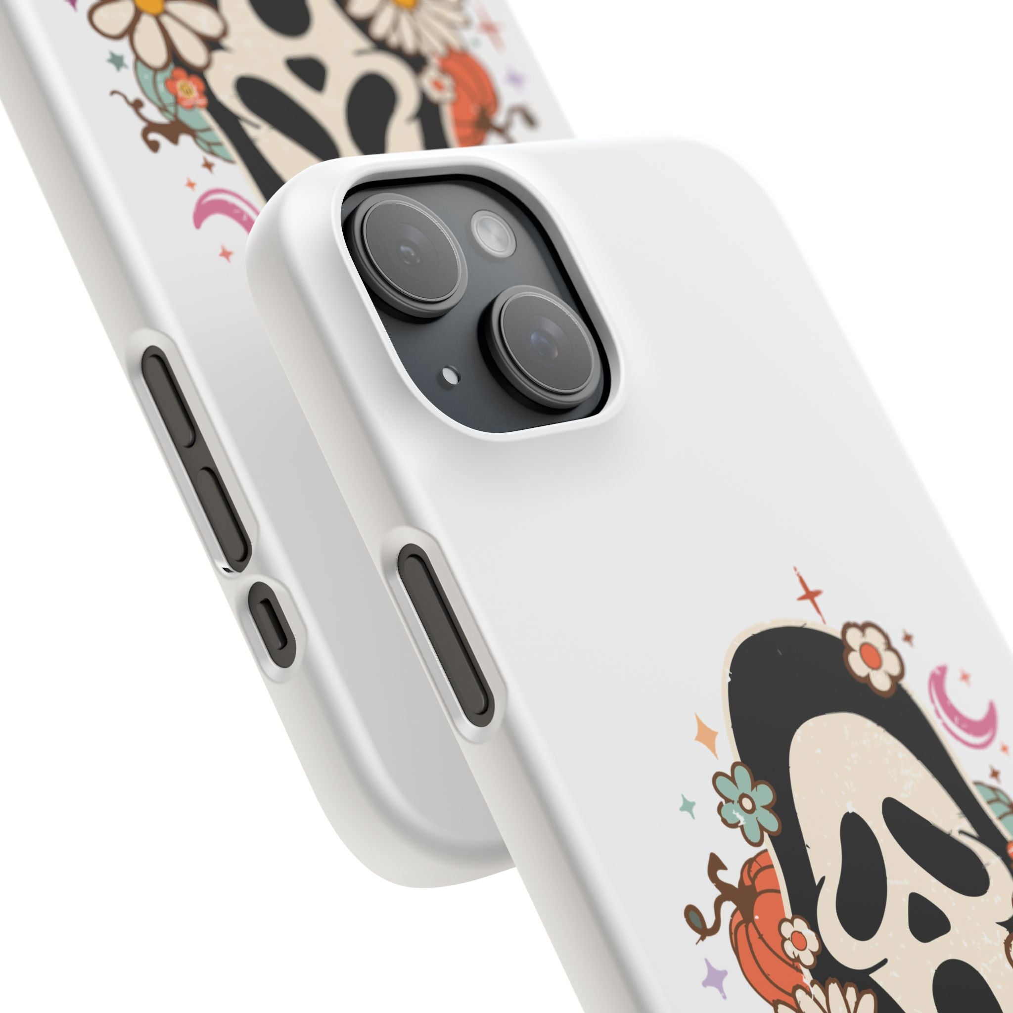 Scream Floral Phone Case — Cute Spooky Halloween Snap Case