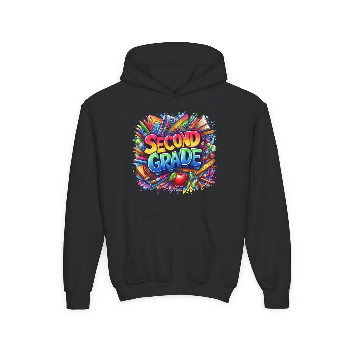 Second Grade Kids Hoodie — Colorful School Ready Sweatshirt for Students