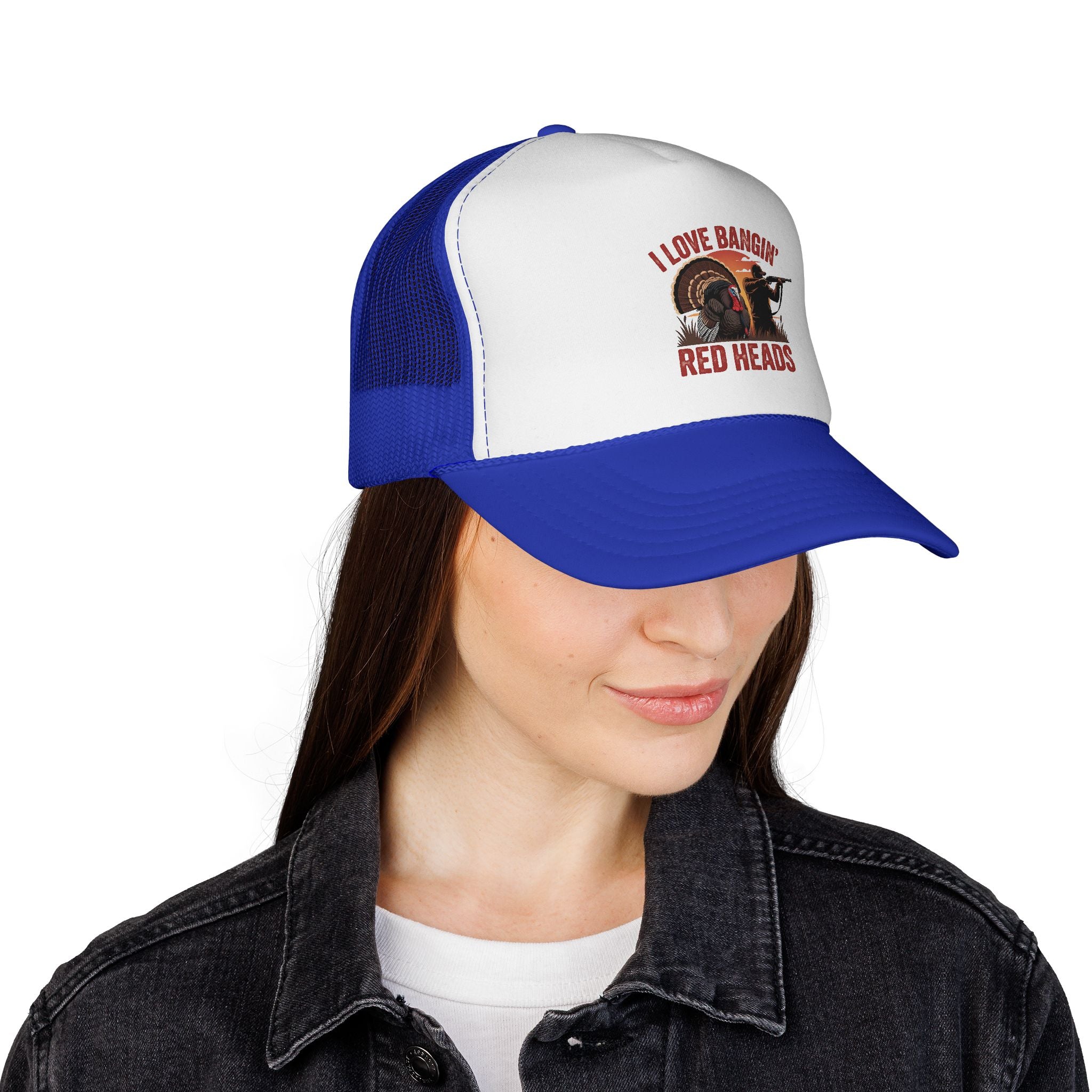 I Love Bangin' Red Heads Trucker Cap – Funny Turkey Hunting Hat
