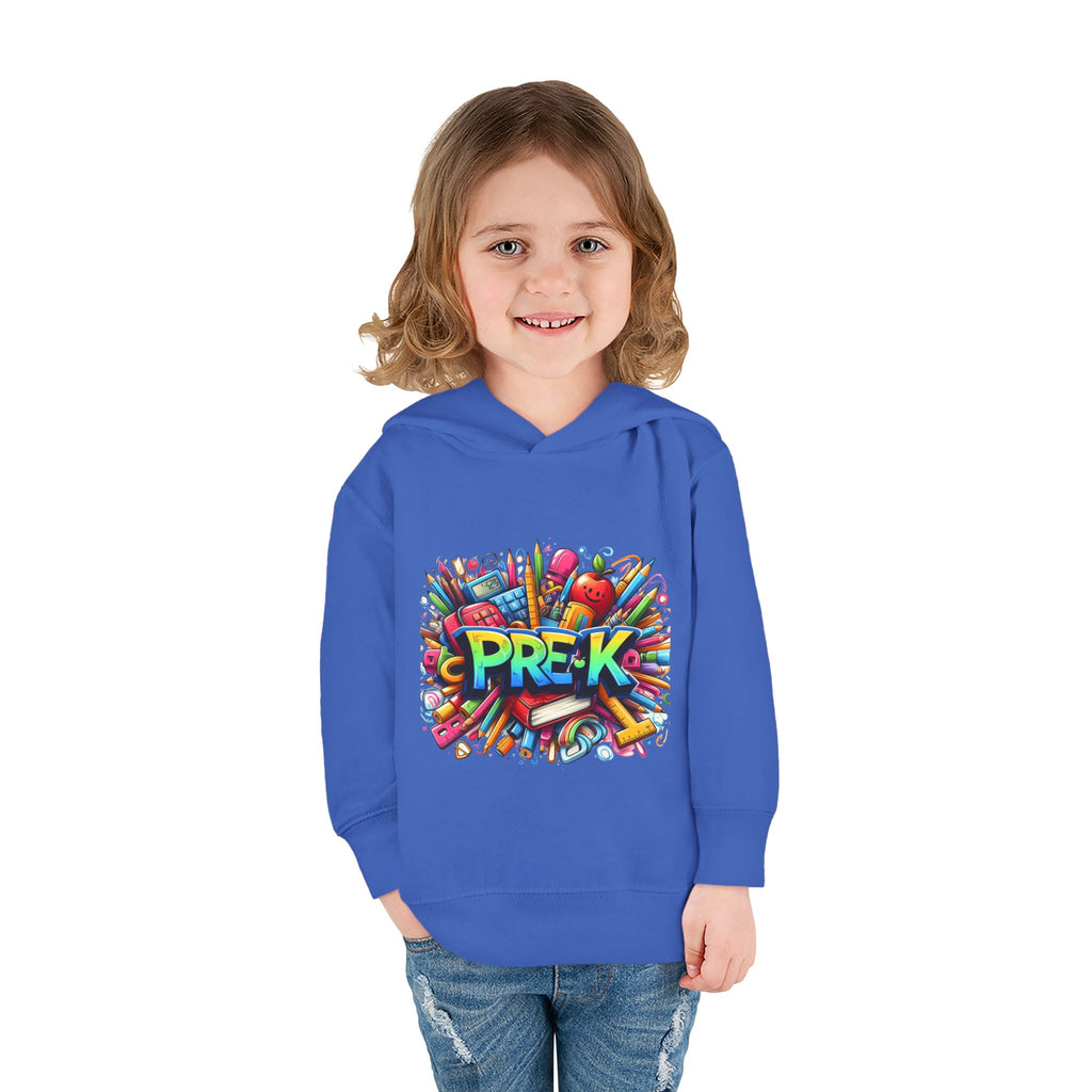 Pre-K Toddler Hoodie — Colorful School Kids Pullover Fleece
