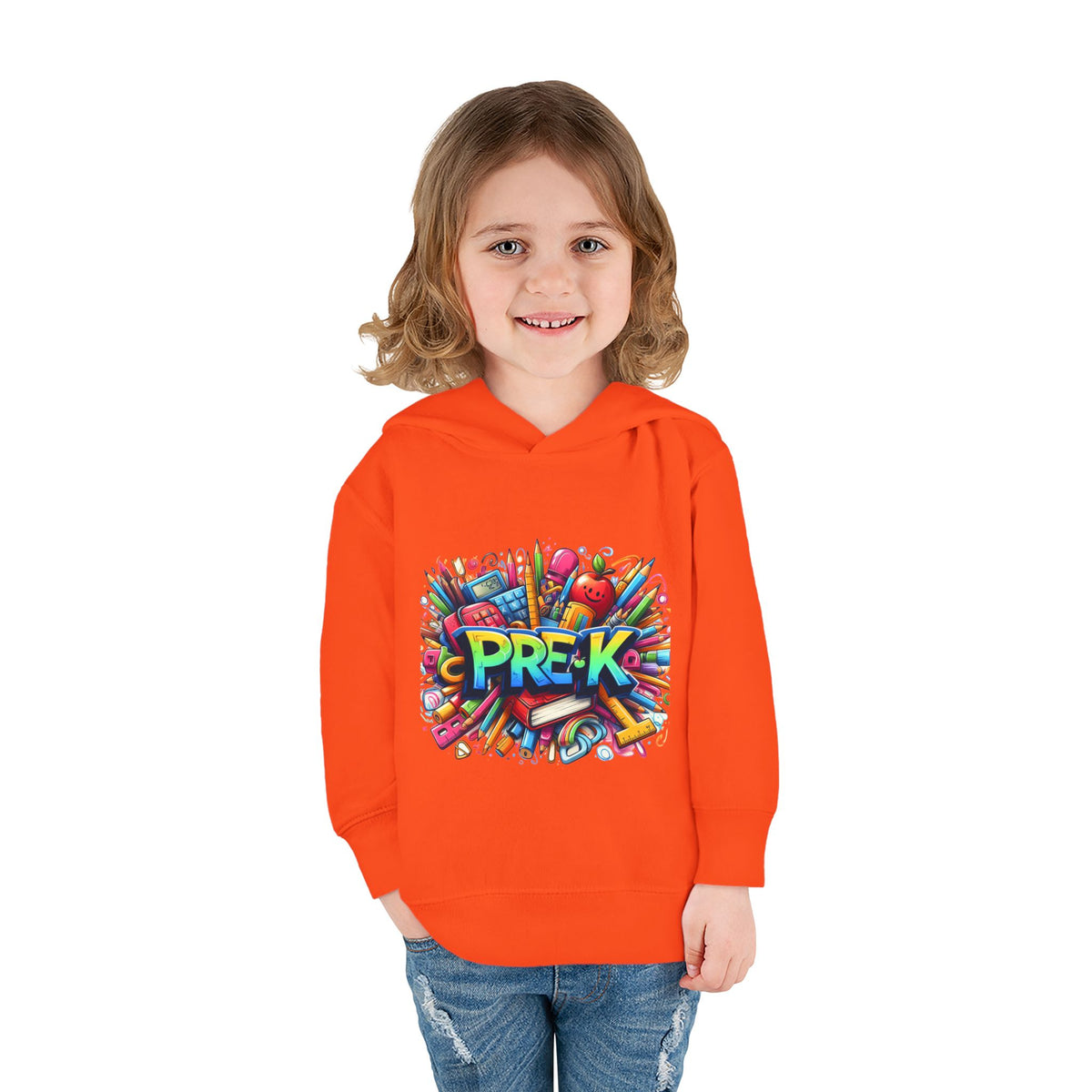 Pre-K Toddler Hoodie — Colorful School Kids Pullover Fleece
