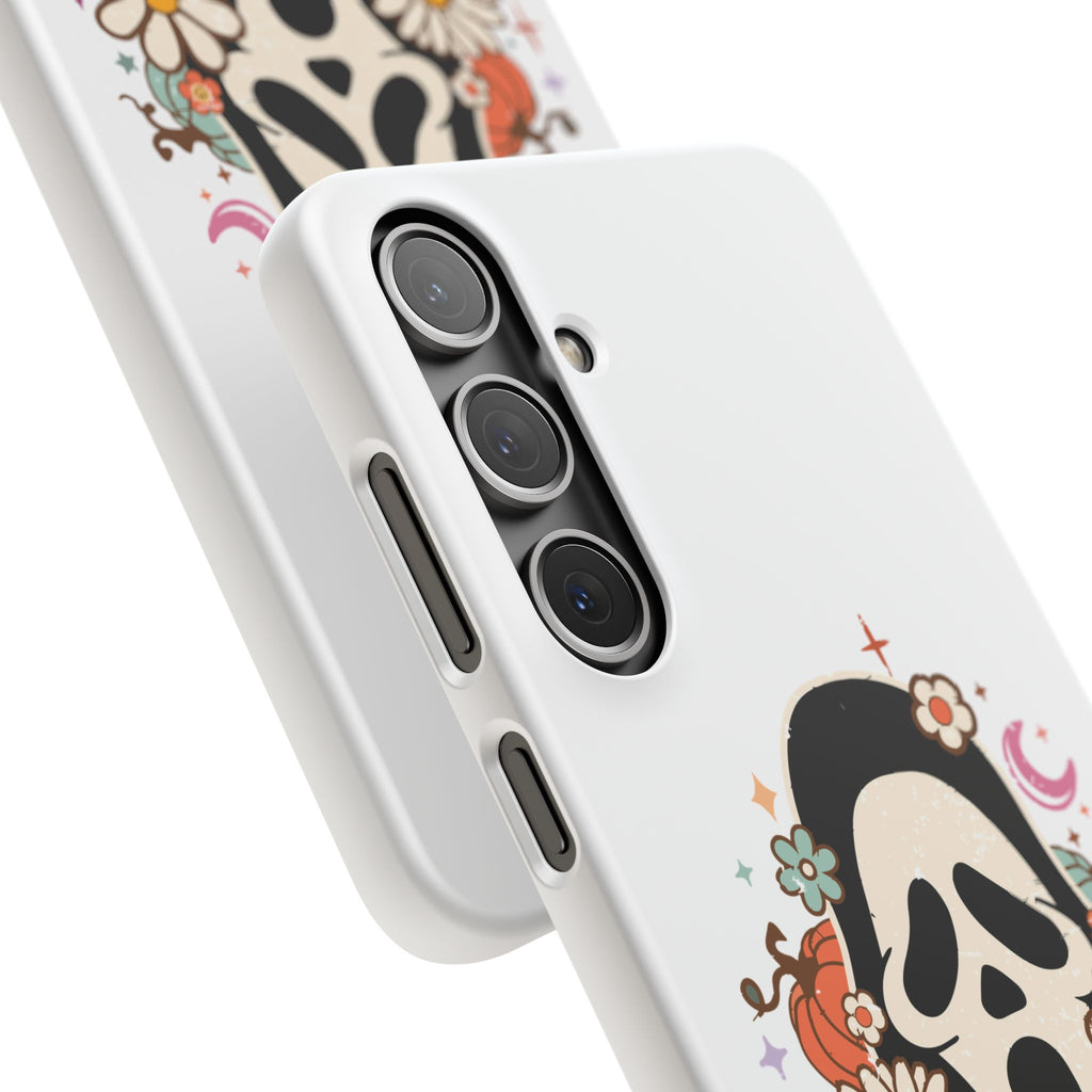 Scream Floral Phone Case — Cute Spooky Halloween Snap Case
