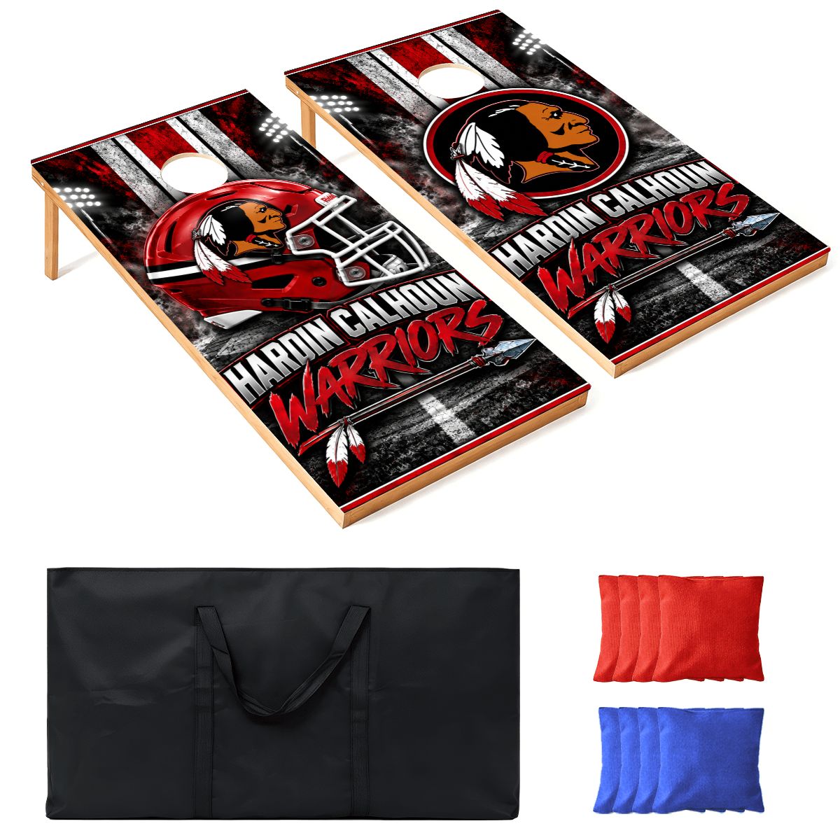 Cornhole Boards Game Set Calhoun Warriors