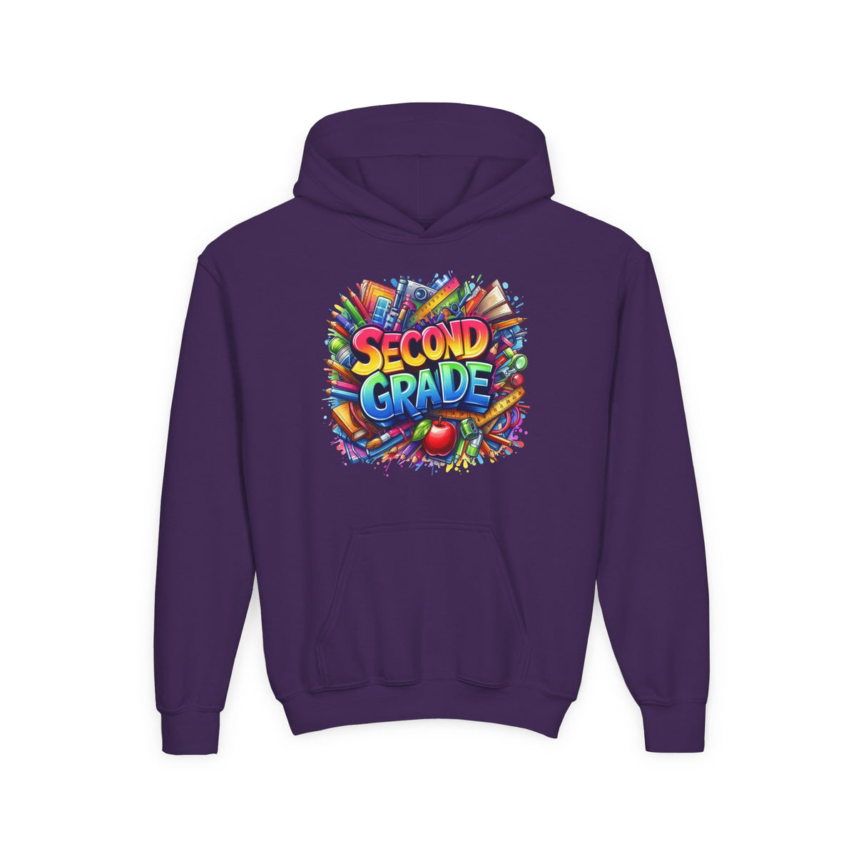 Second Grade Kids Hoodie — Colorful School Ready Sweatshirt for Students