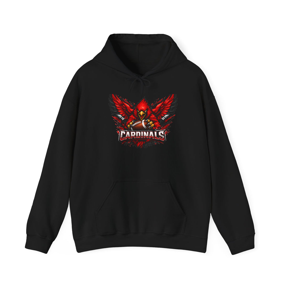 Cardinals Fierce Red Bird Hoodie — Athletic Team Spirit Pullover