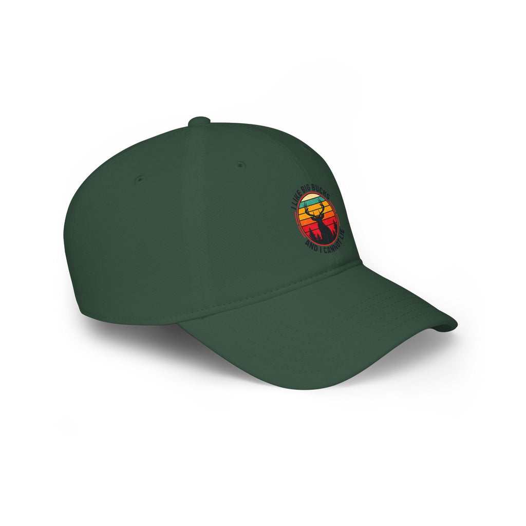 Vintage Sunset Deer Cap - "I Like Big Bucks And I Cannot Lie" Low Profile Baseball Hat