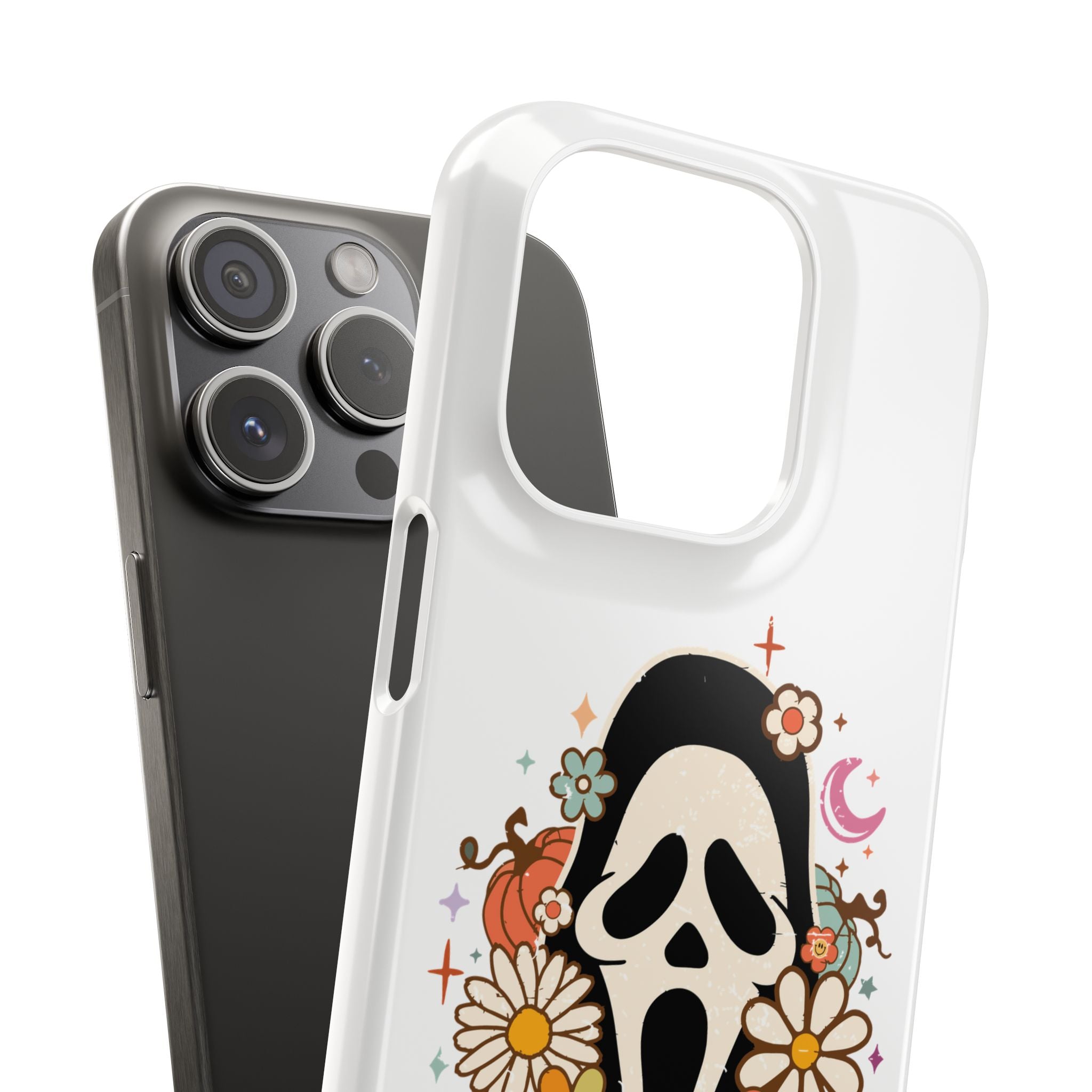 Scream Floral Phone Case — Cute Spooky Halloween Snap Case