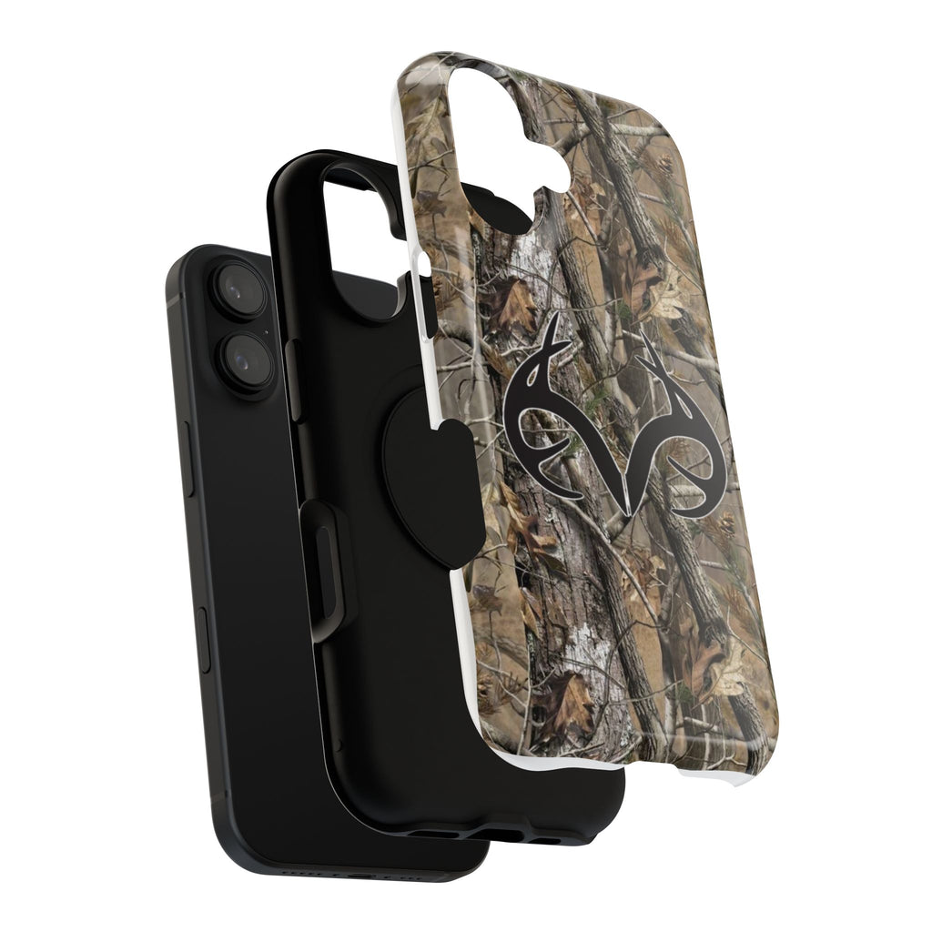 Camo Hunting Phone Case — Impact-Resistant Phone Cover with Antler Logo