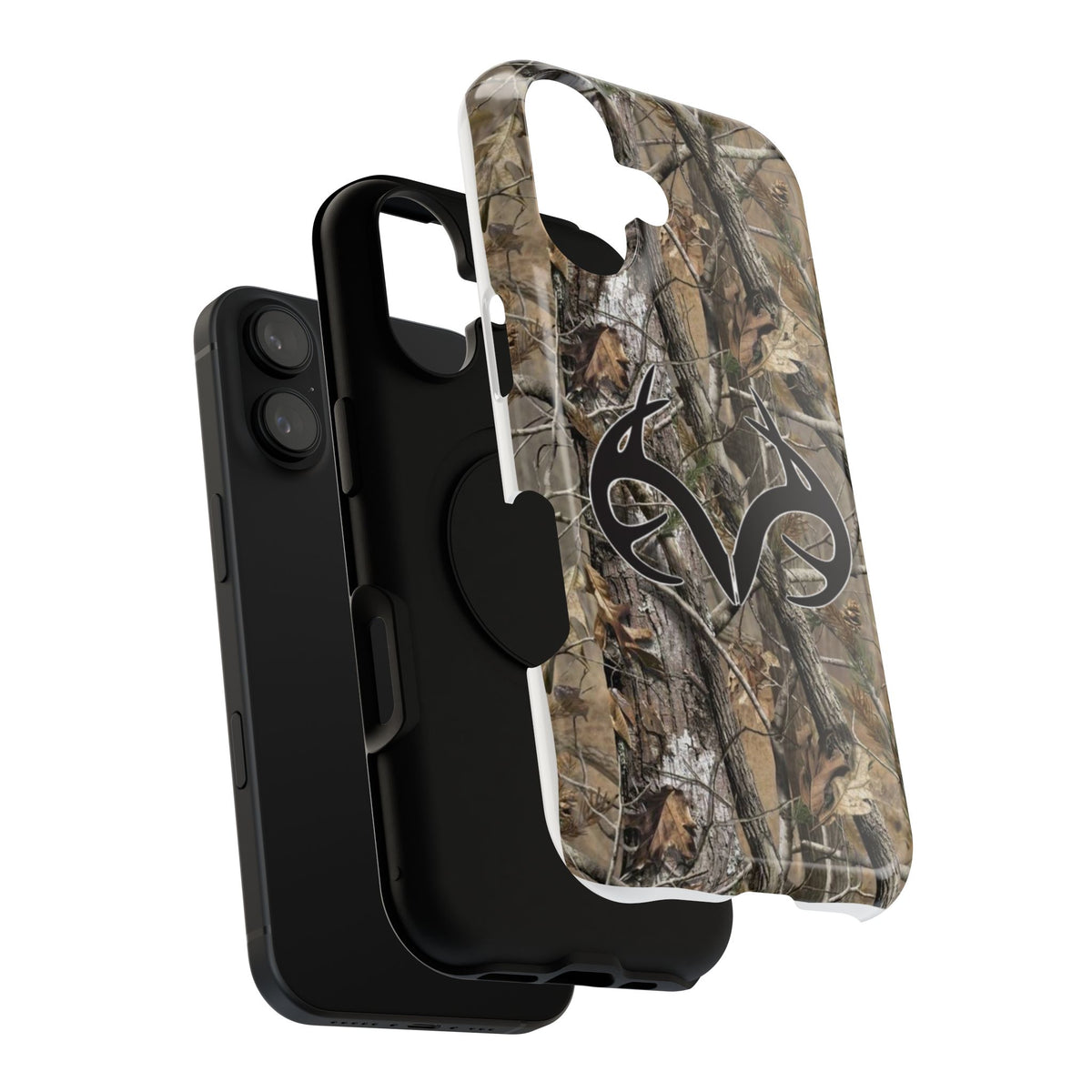 Camo Hunting Phone Case — Impact-Resistant Phone Cover with Antler Logo