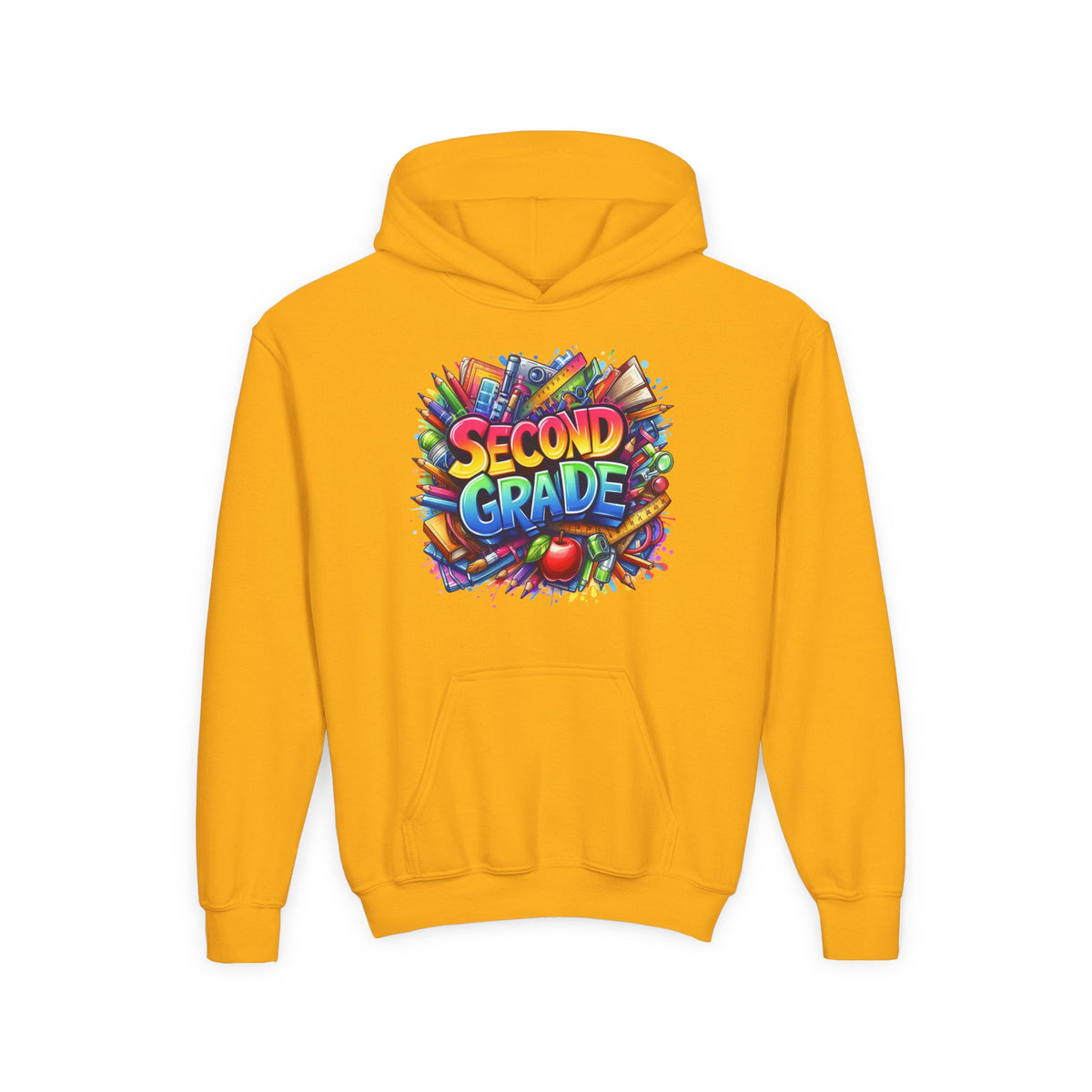 Second Grade Kids Hoodie — Colorful School Ready Sweatshirt for Students