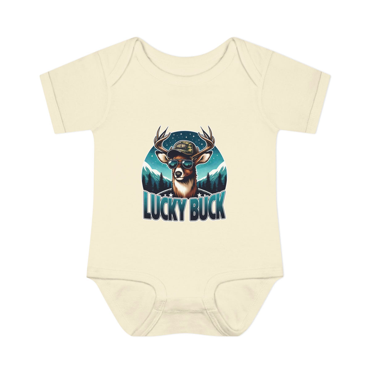 Lucky Buck Baby Bodysuit — Cute Deer Infant One-Piece