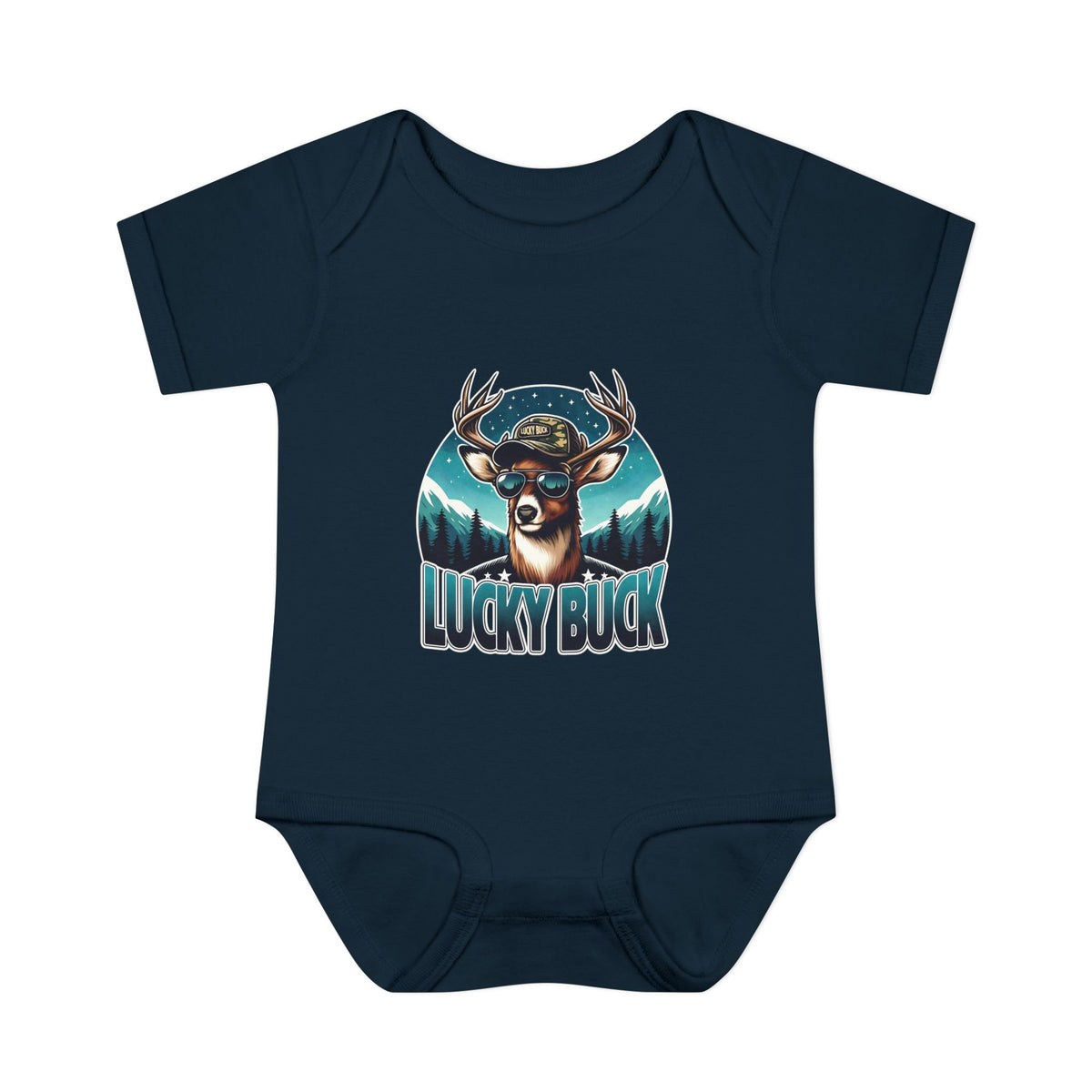 Lucky Buck Baby Bodysuit — Cute Deer Infant One-Piece