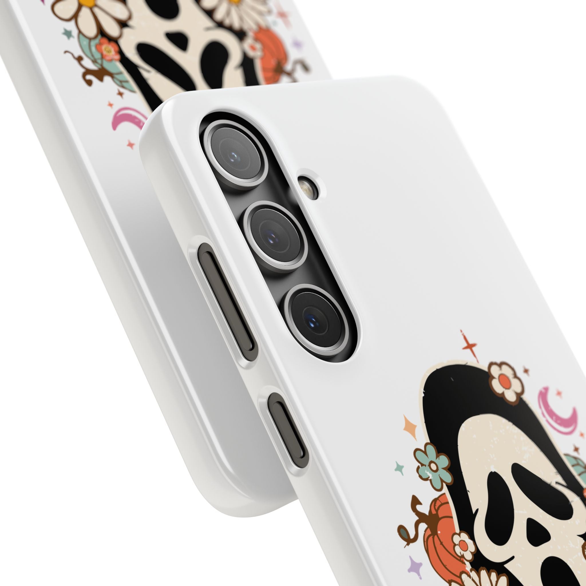Scream Floral Phone Case — Cute Spooky Halloween Snap Case