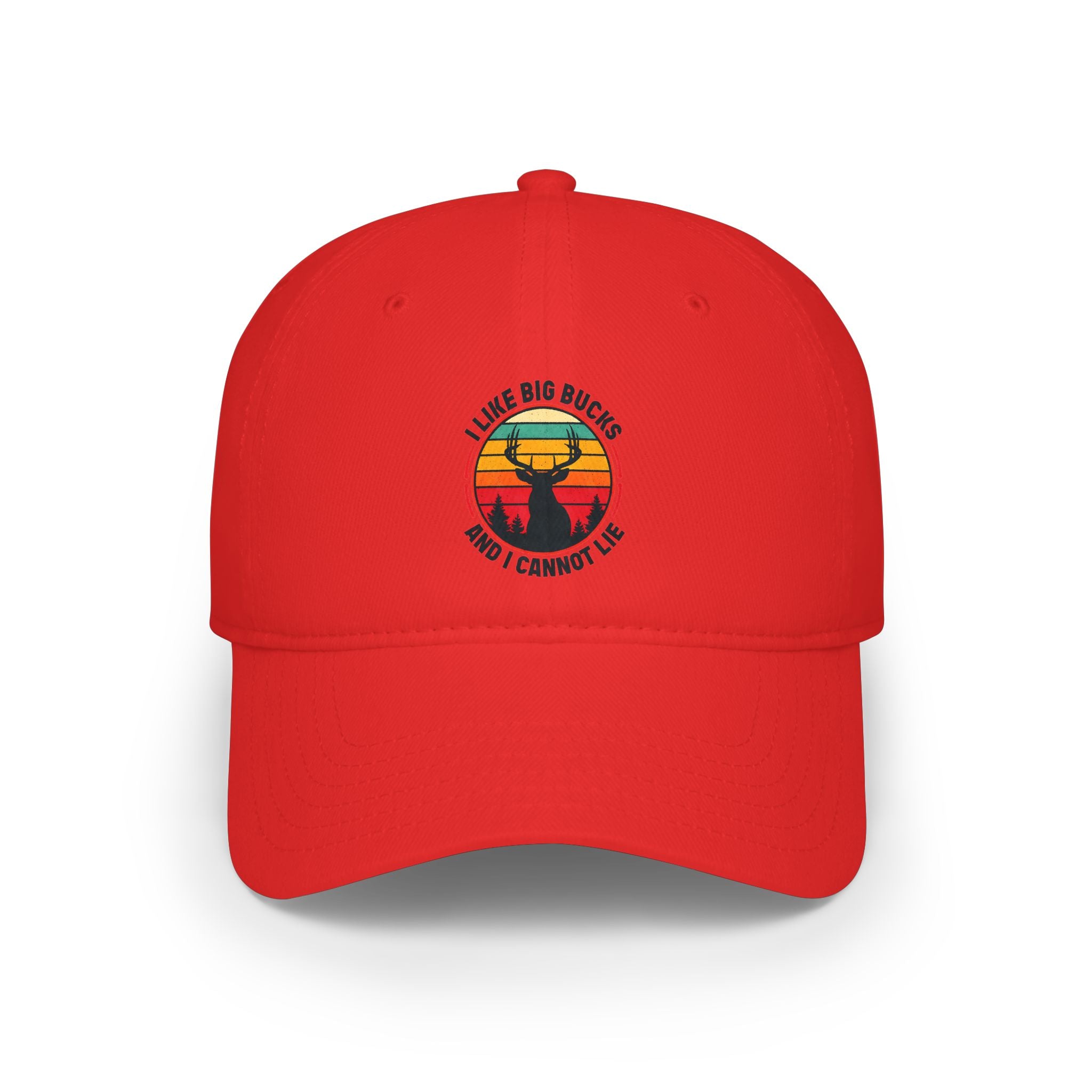 Vintage Sunset Deer Cap - "I Like Big Bucks And I Cannot Lie" Low Profile Baseball Hat