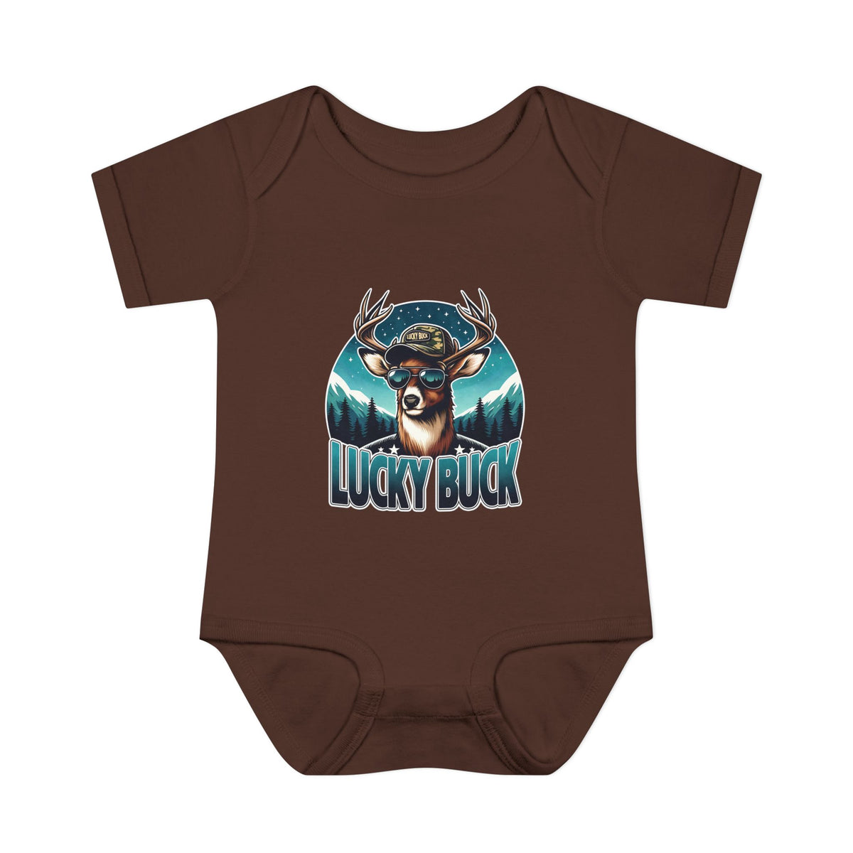 Lucky Buck Baby Bodysuit — Cute Deer Infant One-Piece