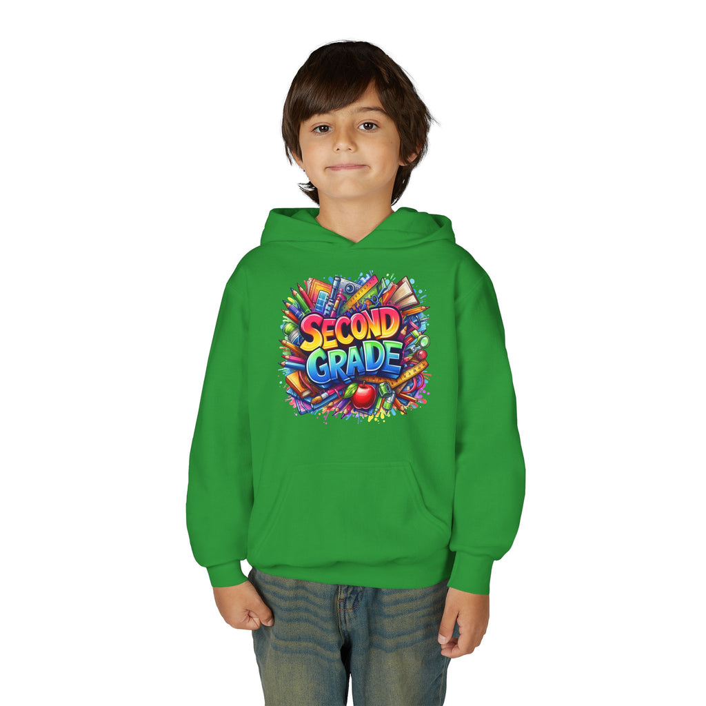 Second Grade Kids Hoodie — Colorful School Ready Sweatshirt for Students
