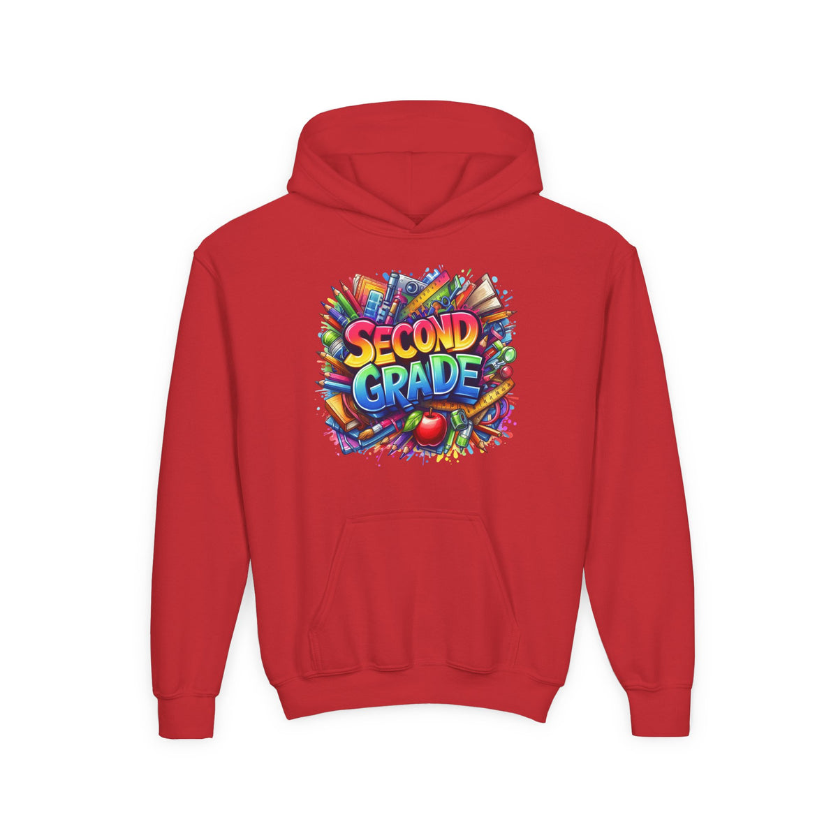 Second Grade Kids Hoodie — Colorful School Ready Sweatshirt for Students