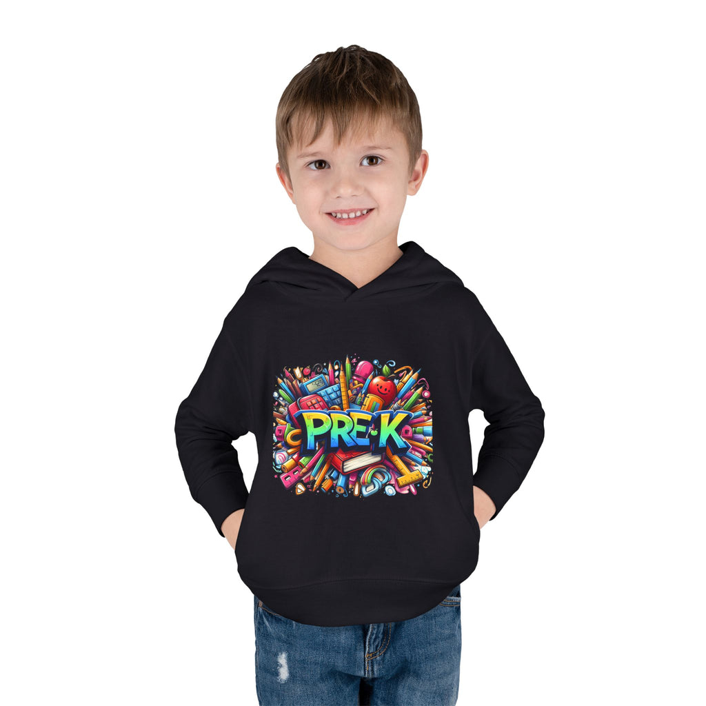 Pre-K Toddler Hoodie — Colorful School Kids Pullover Fleece