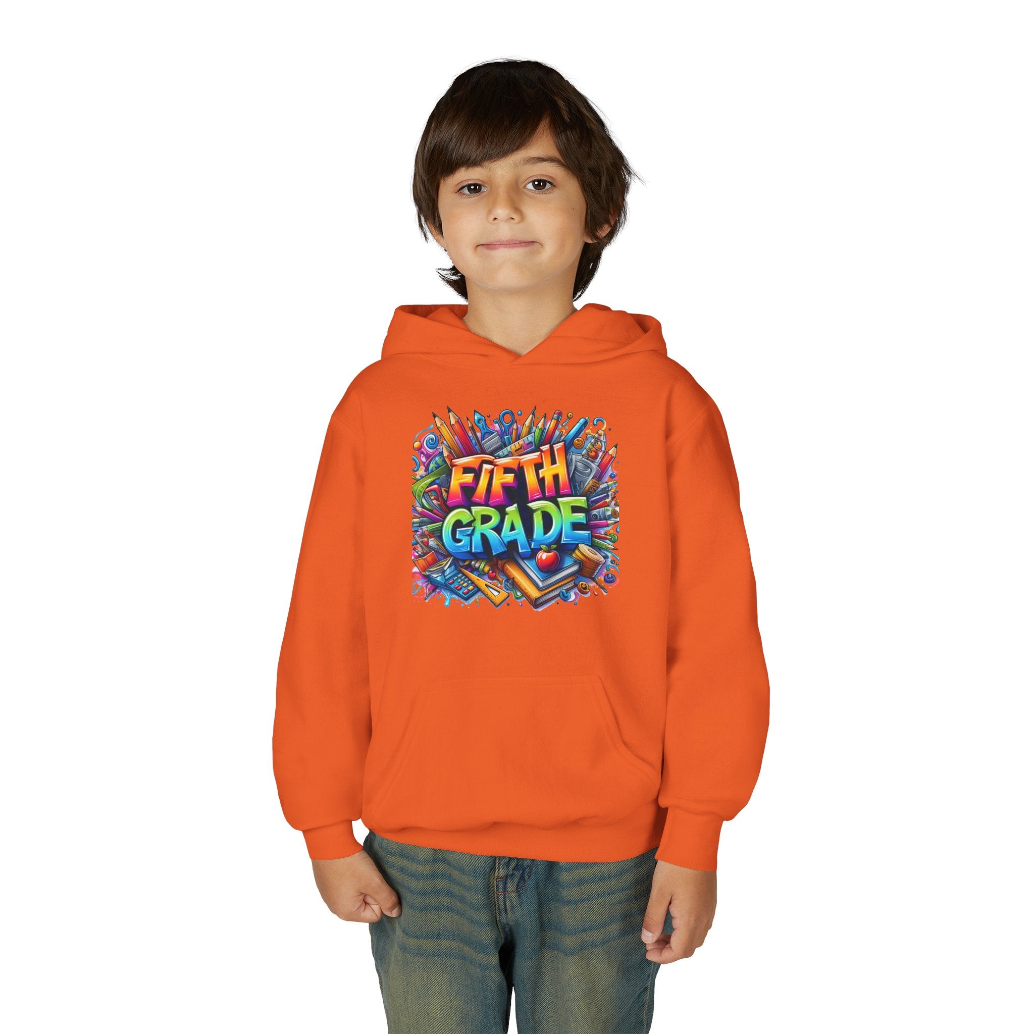 Fifth Grade Kids Hoodie — Colorful Back-to-School Sweatshirt