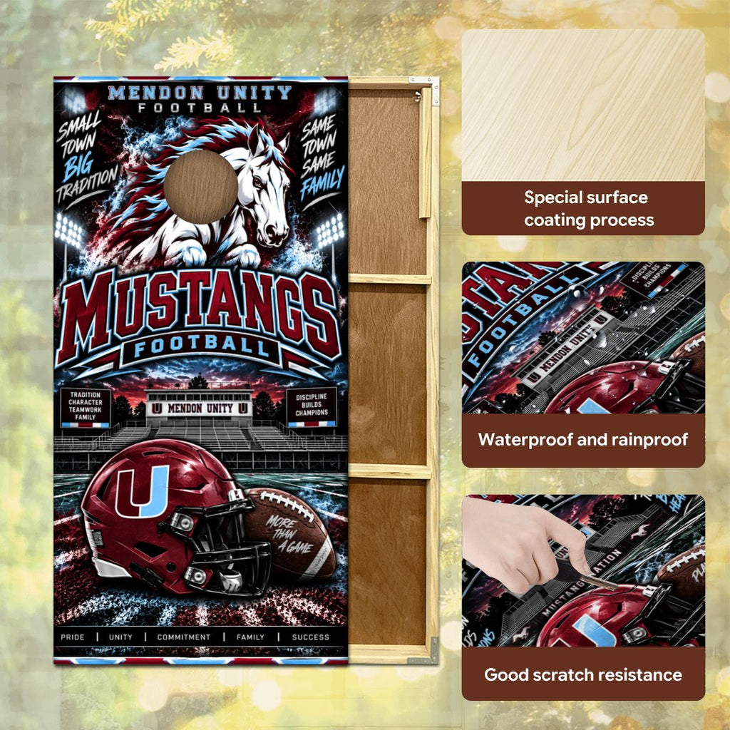 Cornhole Boards Game Set Mendon Unity Mustangs