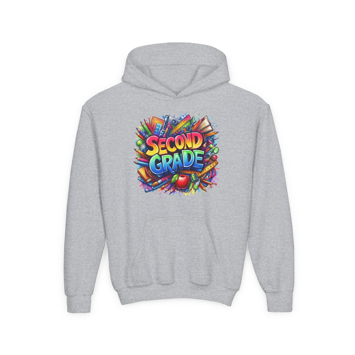 Second Grade Kids Hoodie — Colorful School Ready Sweatshirt for Students