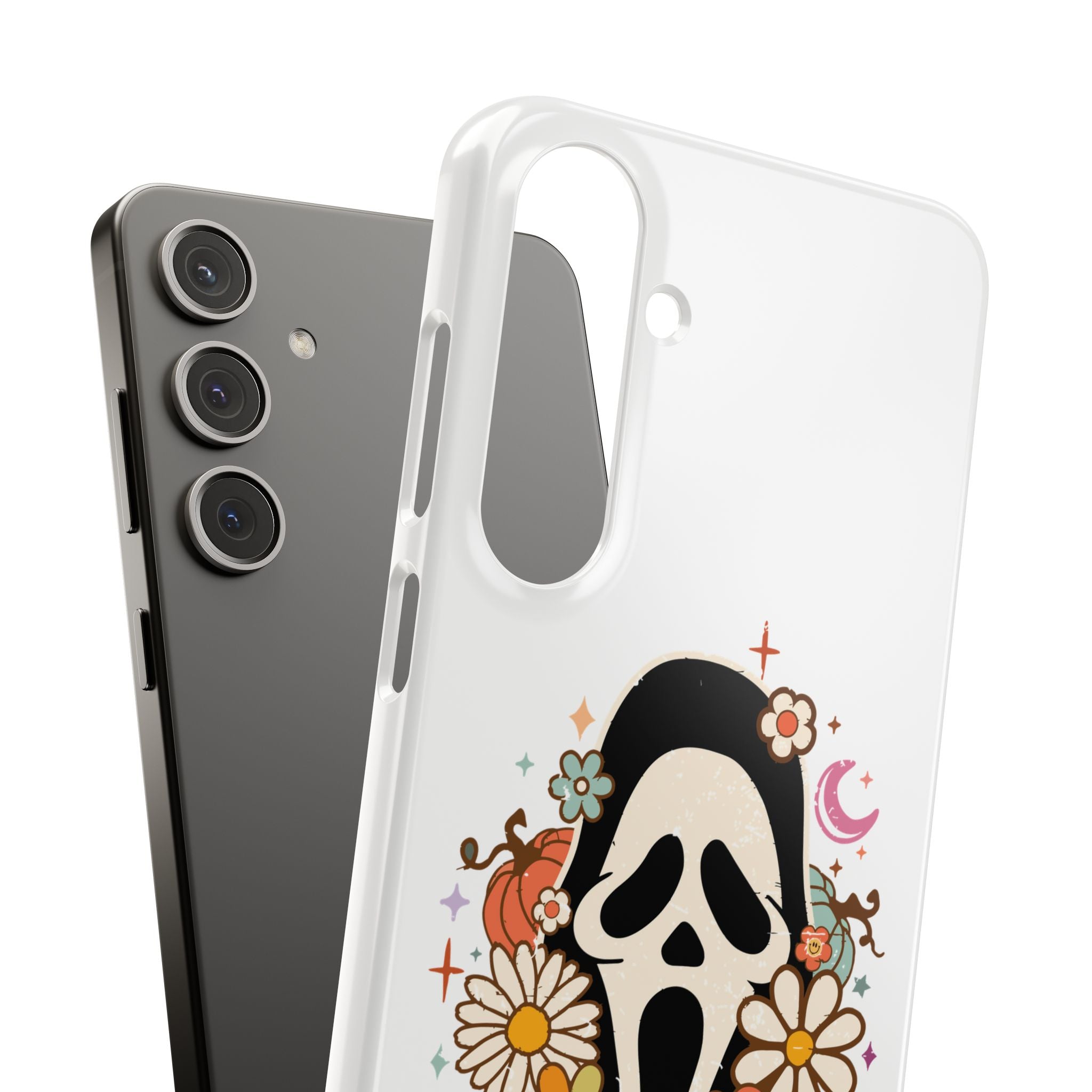 Scream Floral Phone Case — Cute Spooky Halloween Snap Case