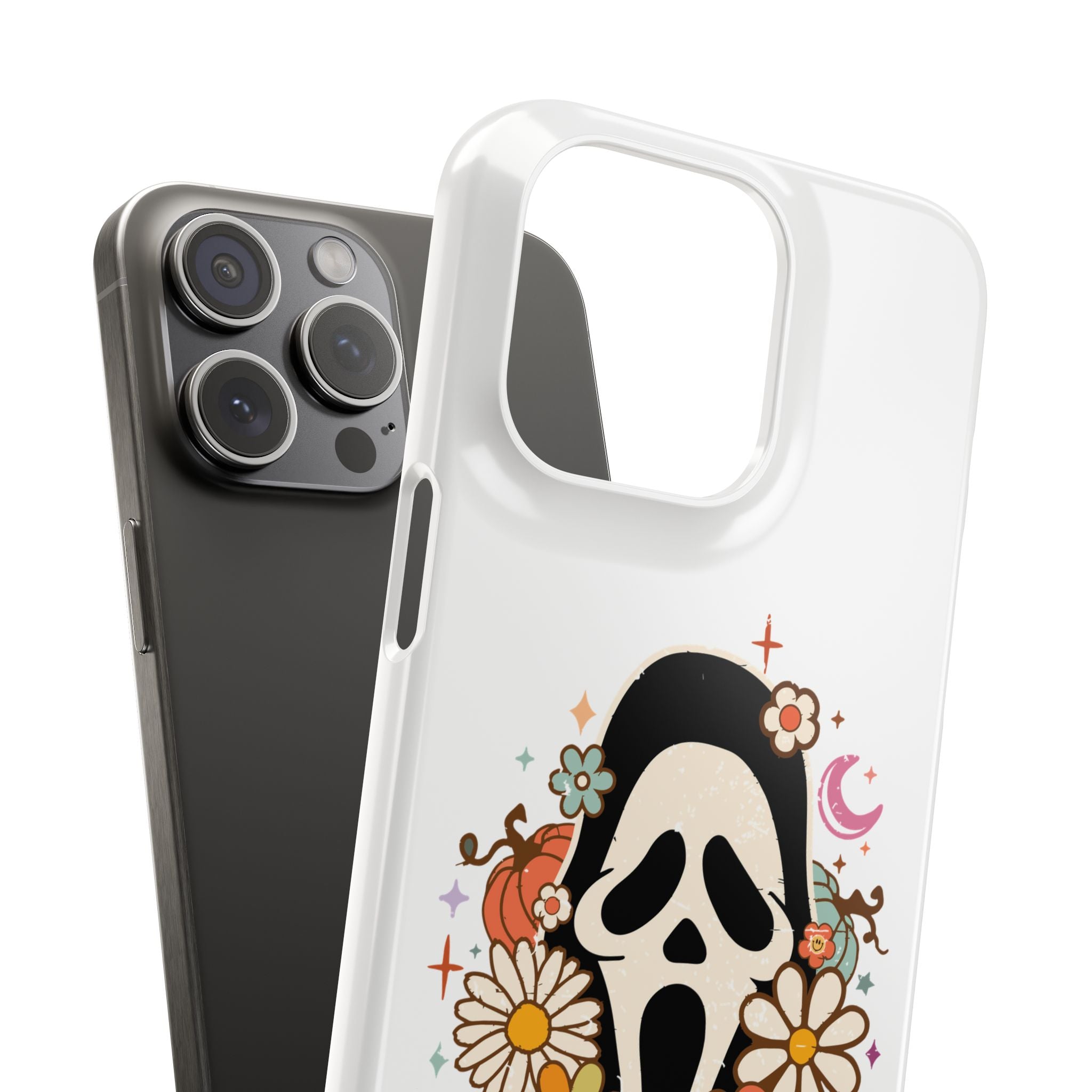Scream Floral Phone Case — Cute Spooky Halloween Snap Case