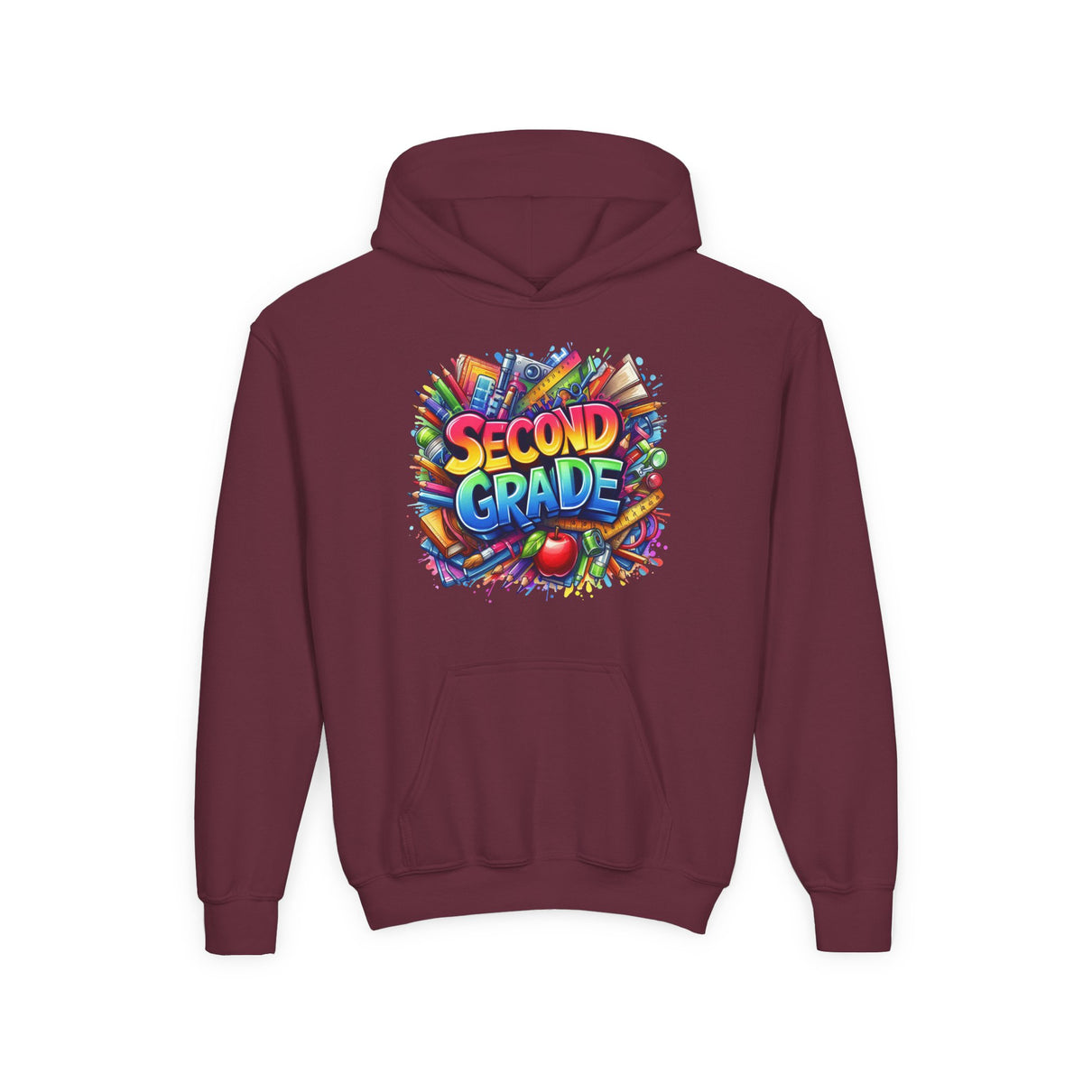 Second Grade Kids Hoodie — Colorful School Ready Sweatshirt for Students
