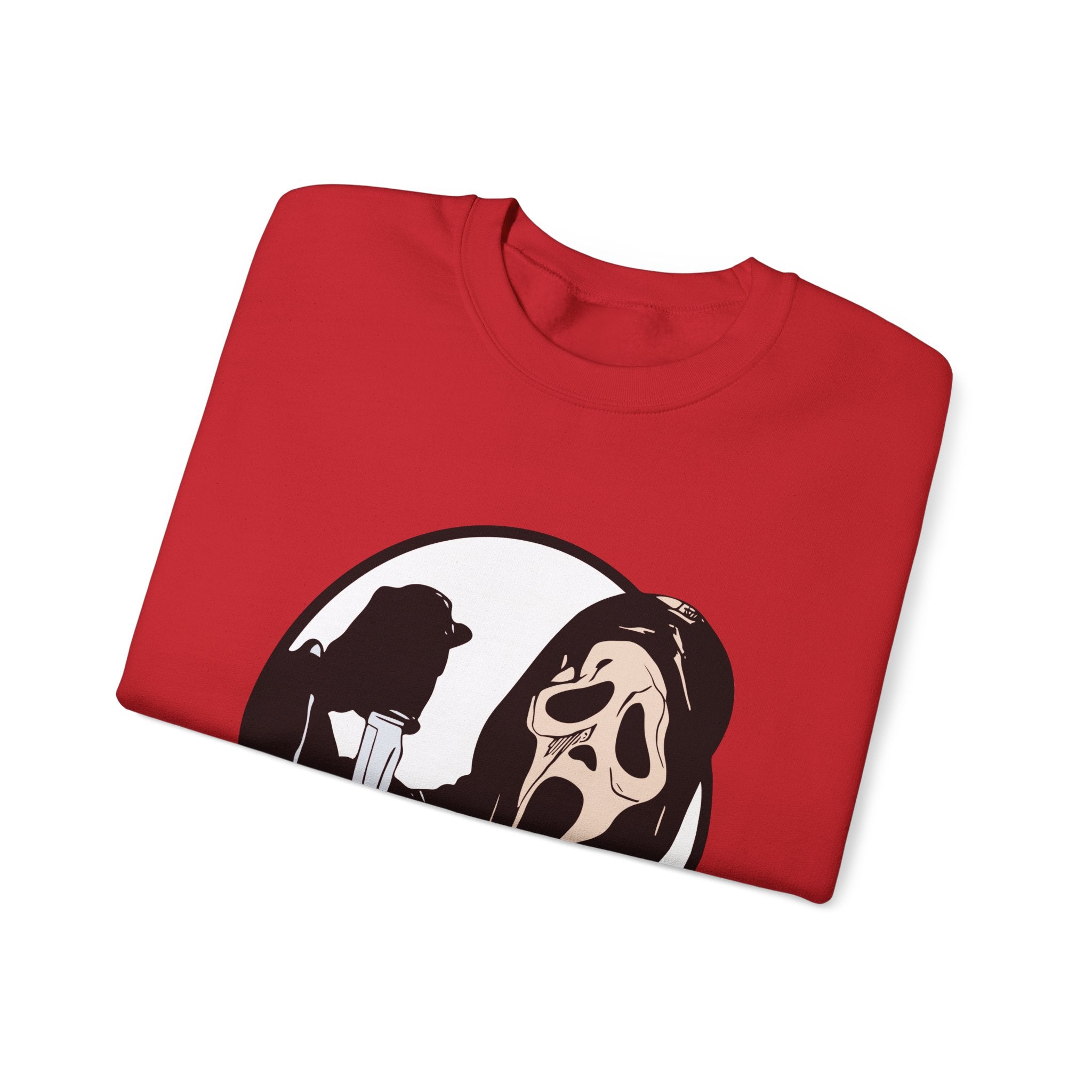 Scream Mask Crewneck Sweatshirt - Horror Movie Ghostface Graphic