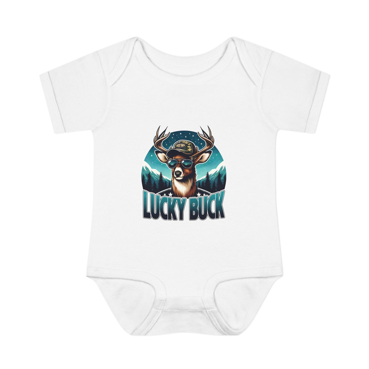 Lucky Buck Baby Bodysuit — Cute Deer Infant One-Piece