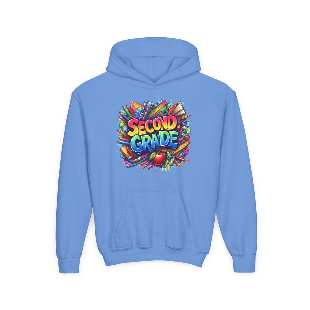 Second Grade Kids Hoodie — Colorful School Ready Sweatshirt for Students