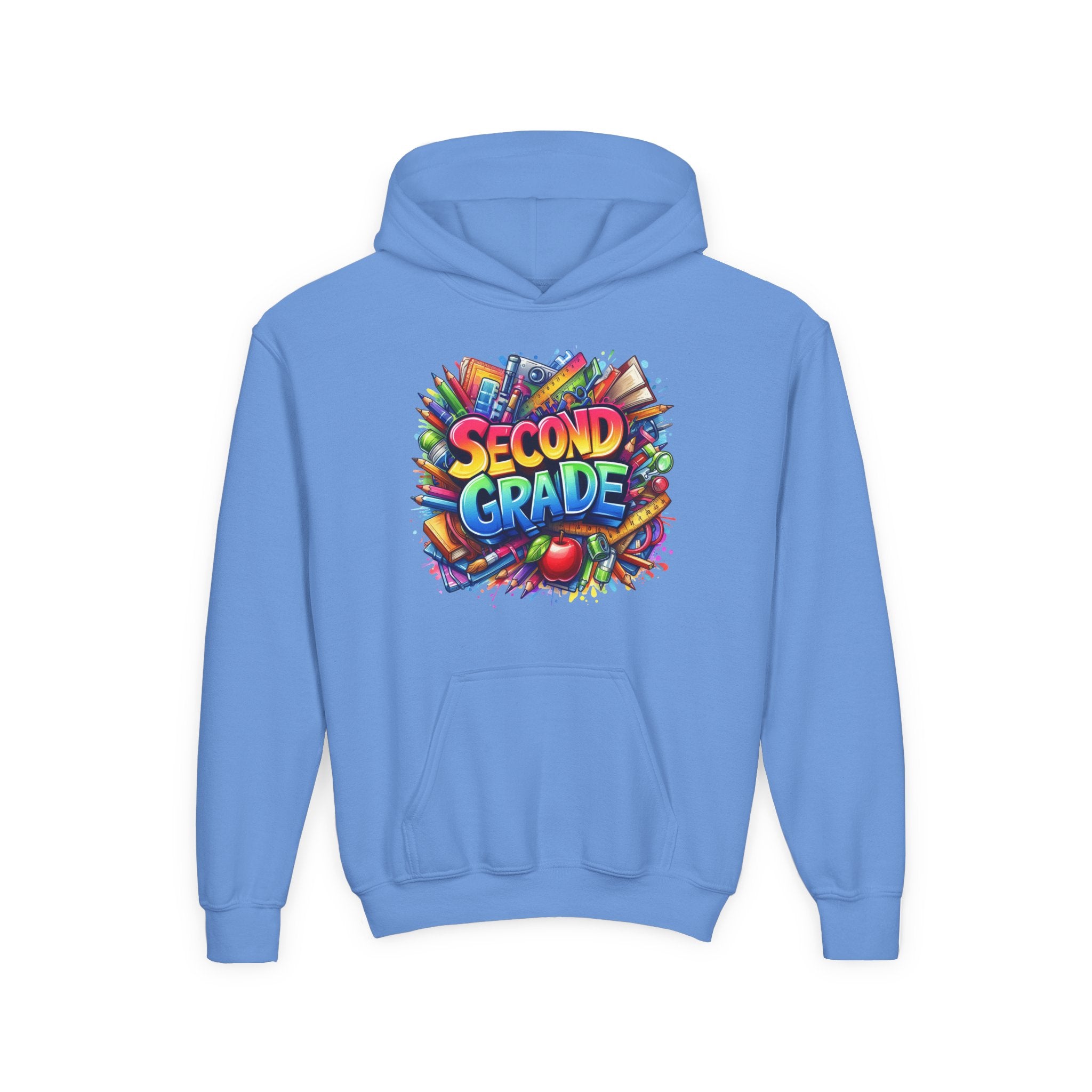 Second Grade Kids Hoodie — Colorful School Ready Sweatshirt for Students