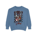 Spooky Vibes Sweatshirt — Halloween Retro Checkerboard Graphic