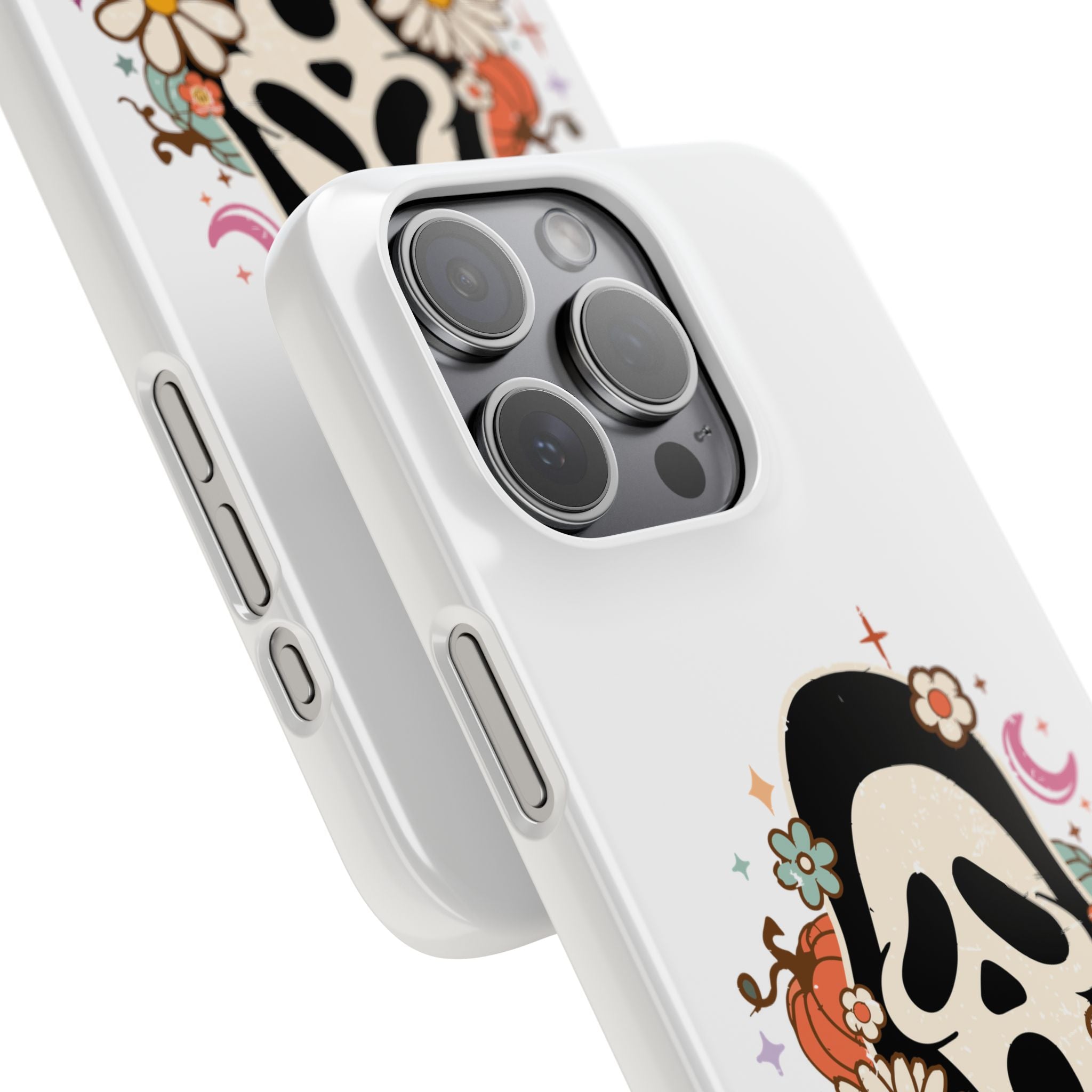 Scream Floral Phone Case — Cute Spooky Halloween Snap Case