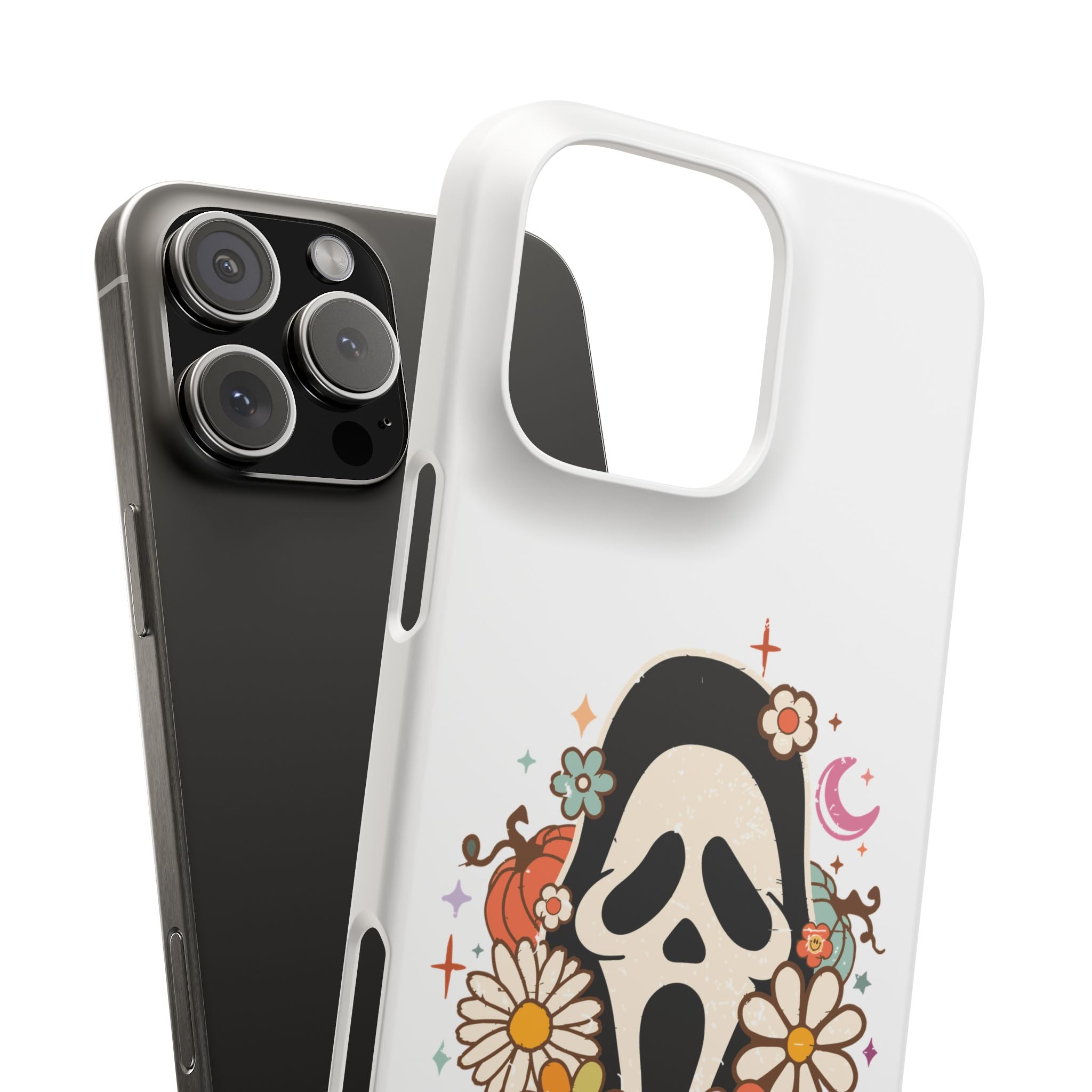Scream Floral Phone Case — Cute Spooky Halloween Snap Case