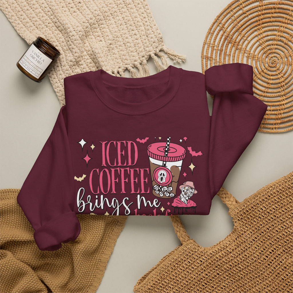 Iced Coffee Brings Me Back From The Dead Sweatshirt