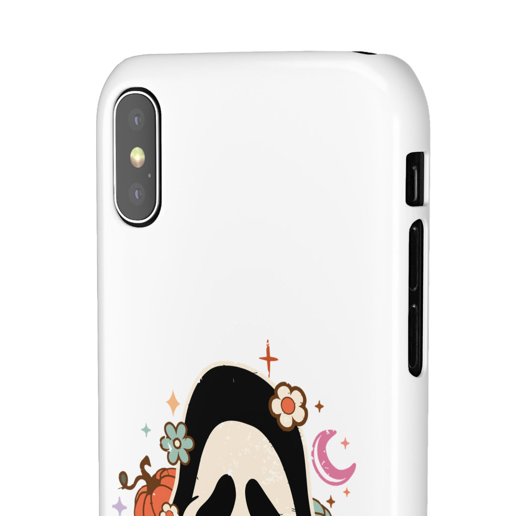 Scream Floral Phone Case — Cute Spooky Halloween Snap Case