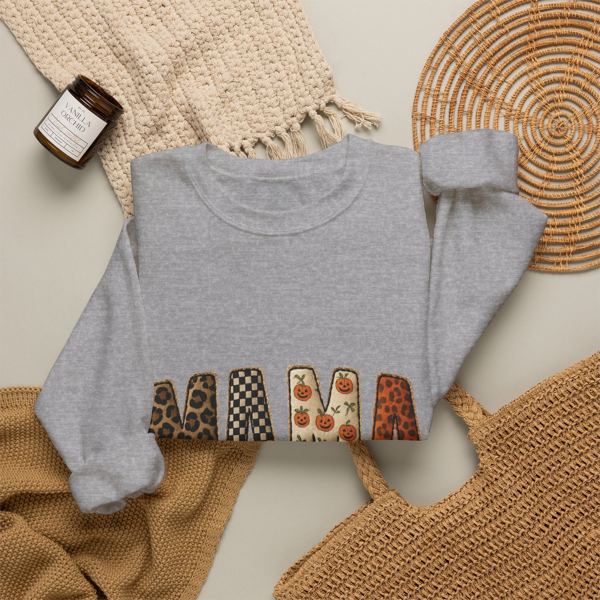 Mama Leopard & Floral Crewneck Sweatshirt — Trendy Mother's Day Pullover