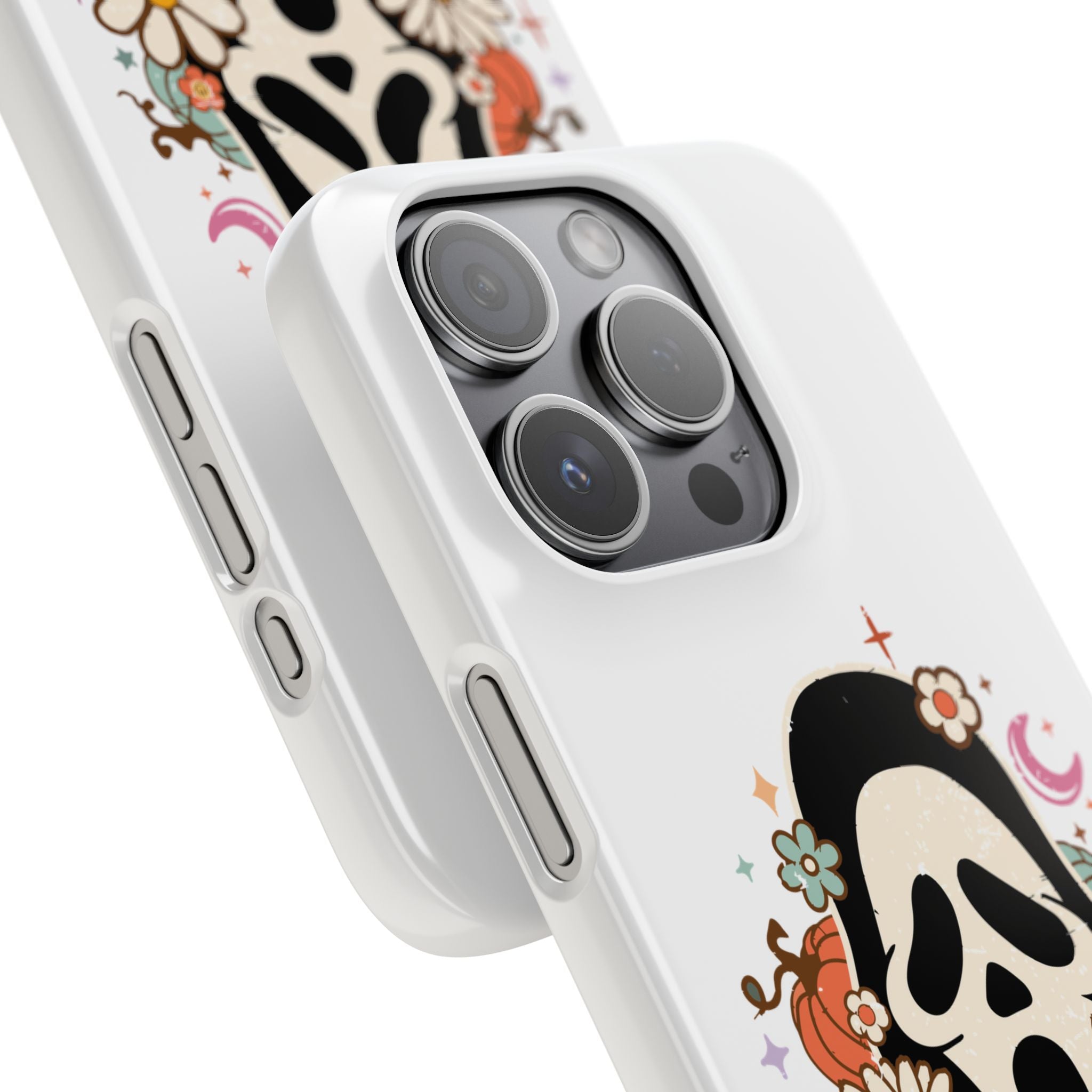 Scream Floral Phone Case — Cute Spooky Halloween Snap Case